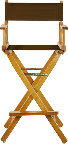 Miniatura 4 de Casual Home 230-05021-45 -Silla de director de 30 in, marco de roble, lona marrón, altura de barra