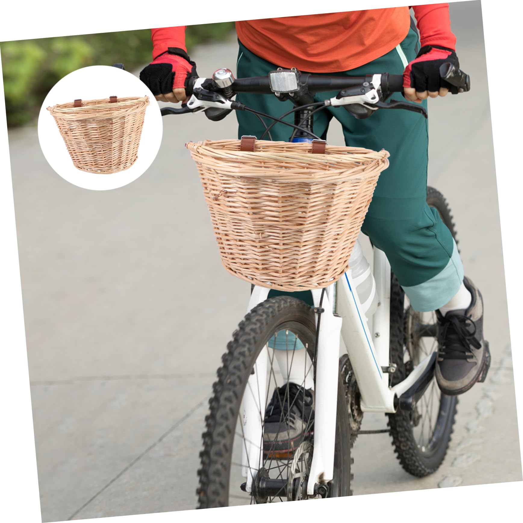 Cesta De Mimbre Cesta De Los Niños Cesta De Carga Cesta De Los Niños Portador del Manillar Cesta De Compras para Niños Cesta De Bicicleta De Mimbre Cesta De Bicicleta Eléctrica