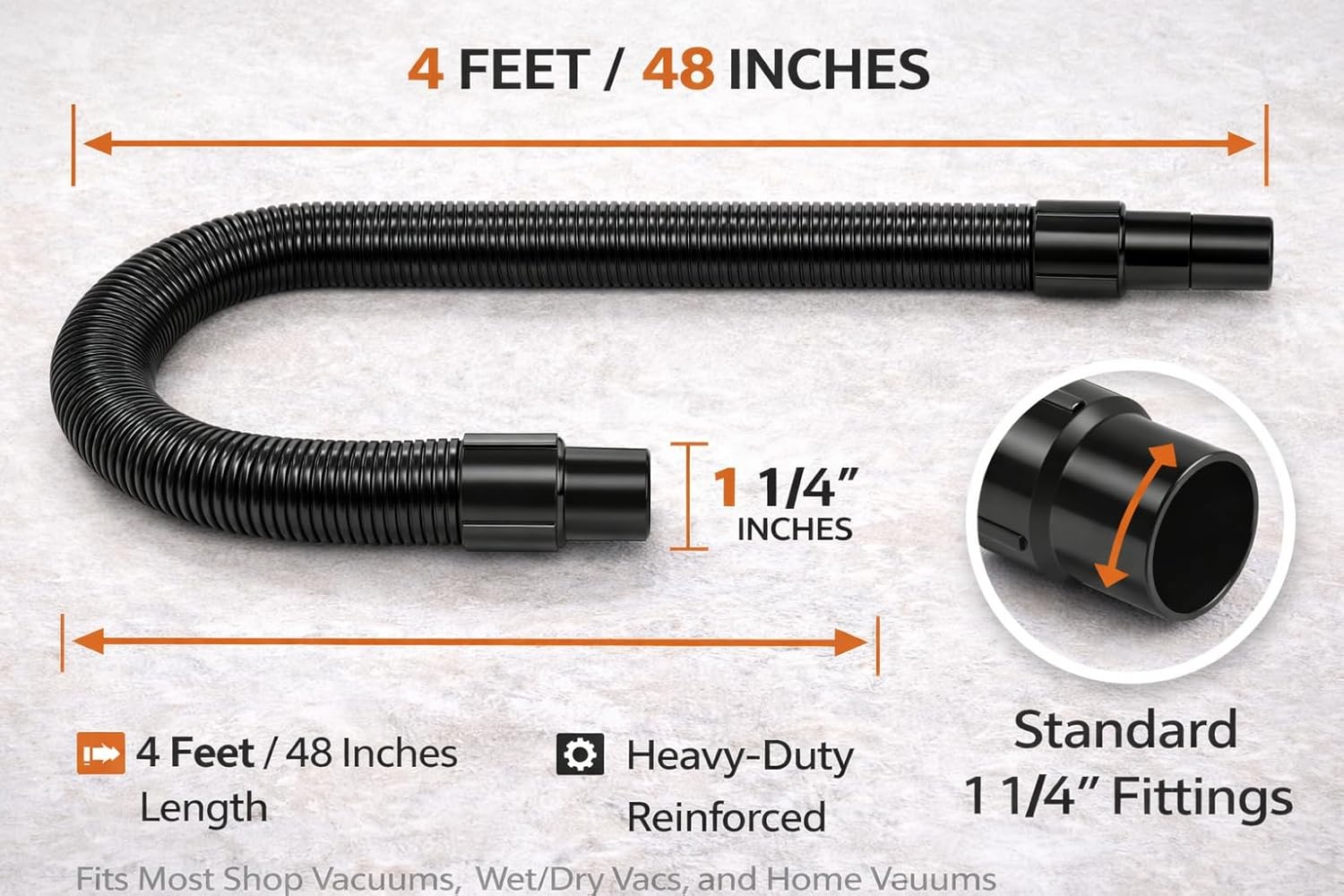 Replacement Of Bissell Hose For Cleanview Compact Turbo Upright Models 3437 Series, 3436 Series, 3441#163-3656