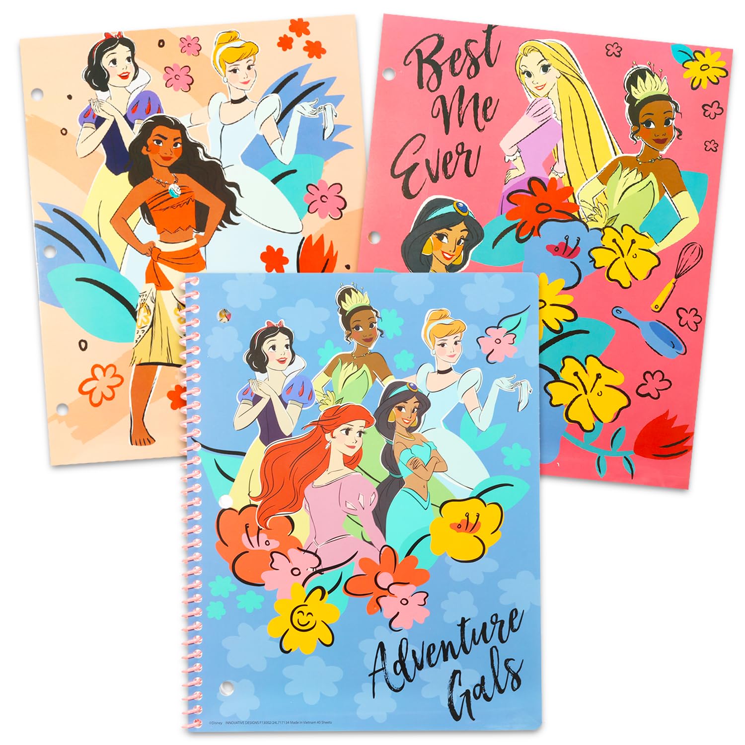 Disney Princess Notebook Set - Bundle of Stationery, Folders, Notebook, Pencils, More | Disney Princess School Supplies for Kids image 2