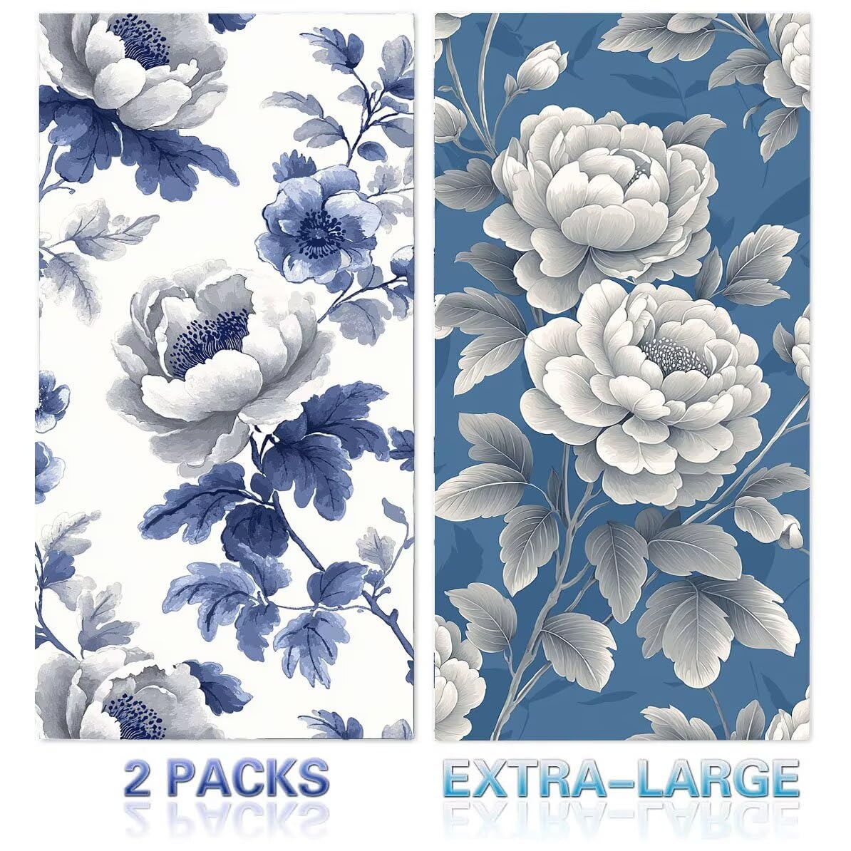 Strandtuch XXL, Mikrofaser Handtuch 2er Set 100 x 200 cm Groß Badetuch, Nordeuropa Blumen Strandtuch Schnell Trocknendes, Sandbeständig, Summer Saunahandtuch Herren, Geschenke für Frauen C-41