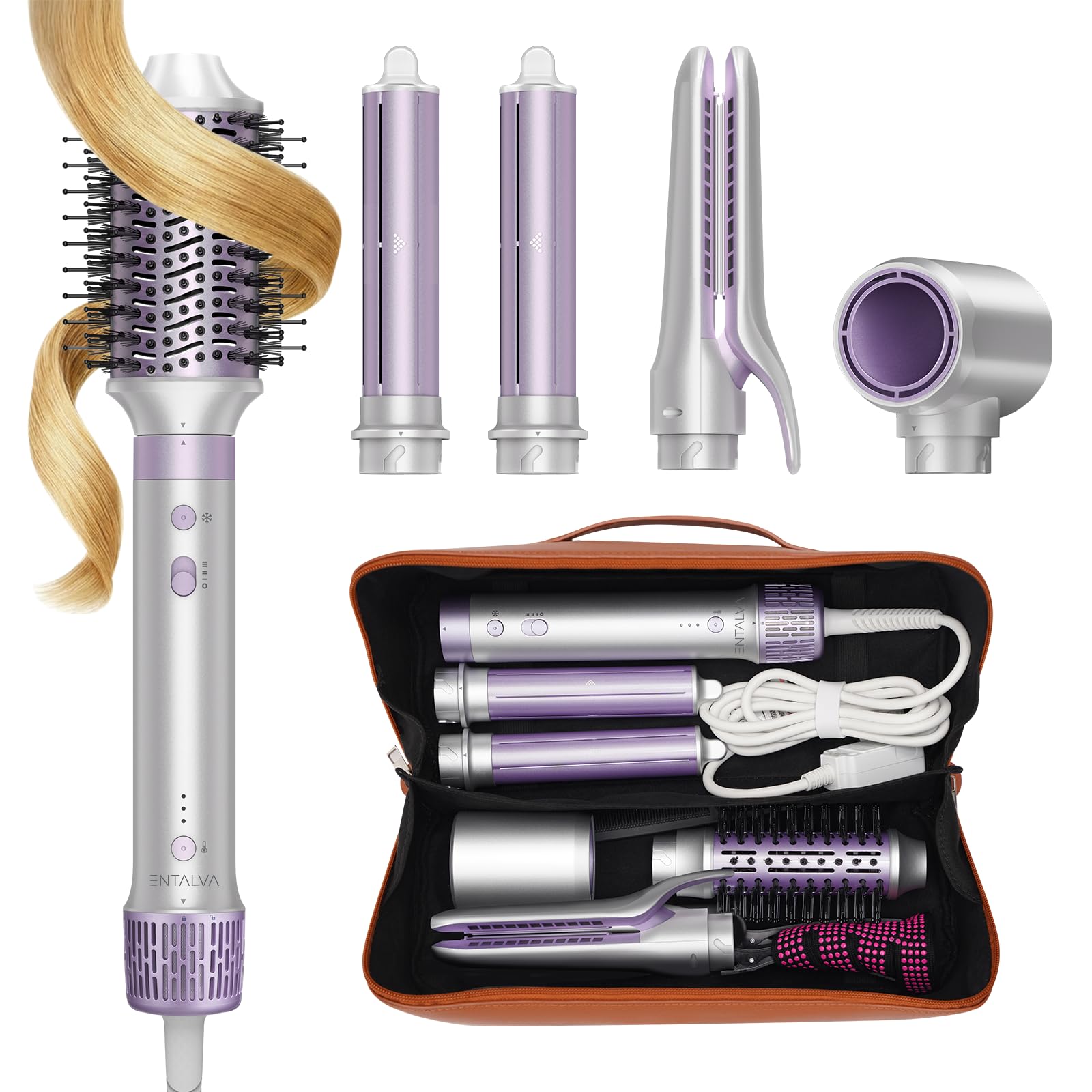 Amazon.com: Entalva 5 in 1 Hot Air Styler- Blowout Brush Hair