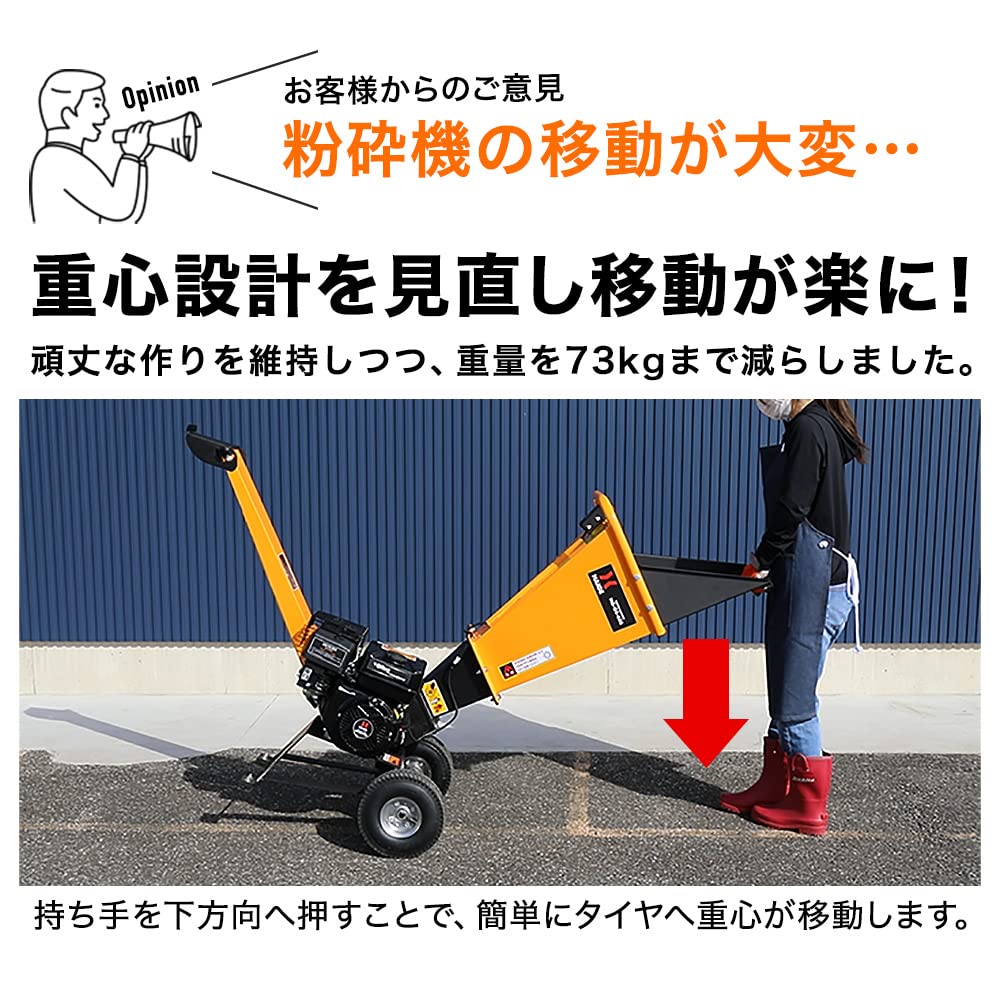 エコツール笠寺店】ハイガー産業 ウッドチッパー HG-GS-65S【愛知県