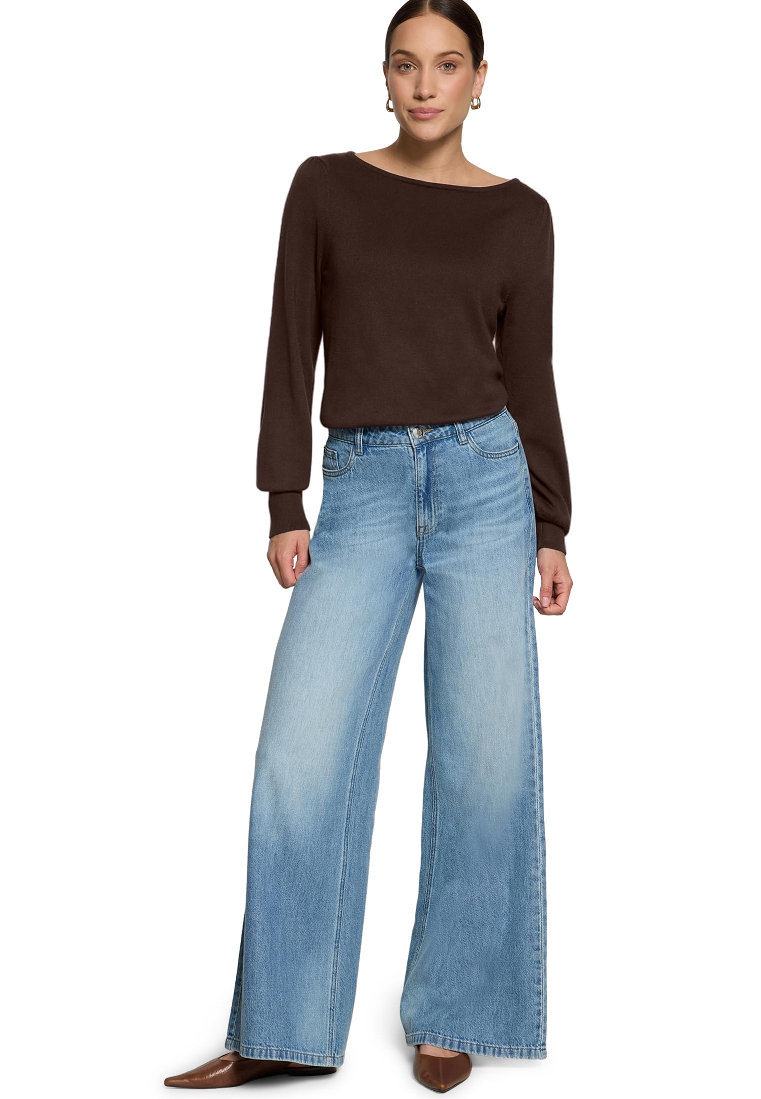 zero Damen Feinstrickpullover Langarm