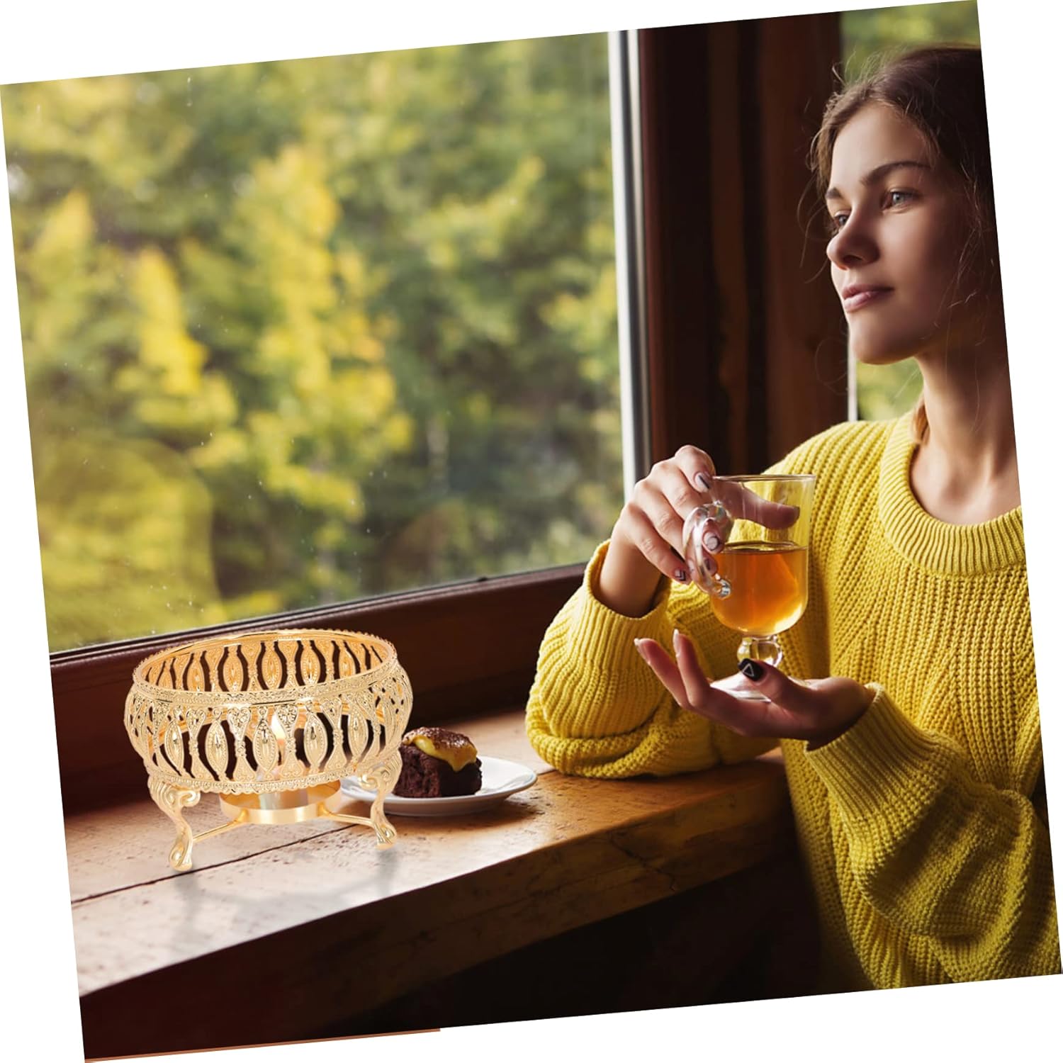 European Style Teapot Warmer Candle Base Lightweight Home Accessory for Tea Heating Decorative Design for Parties and Gatherings