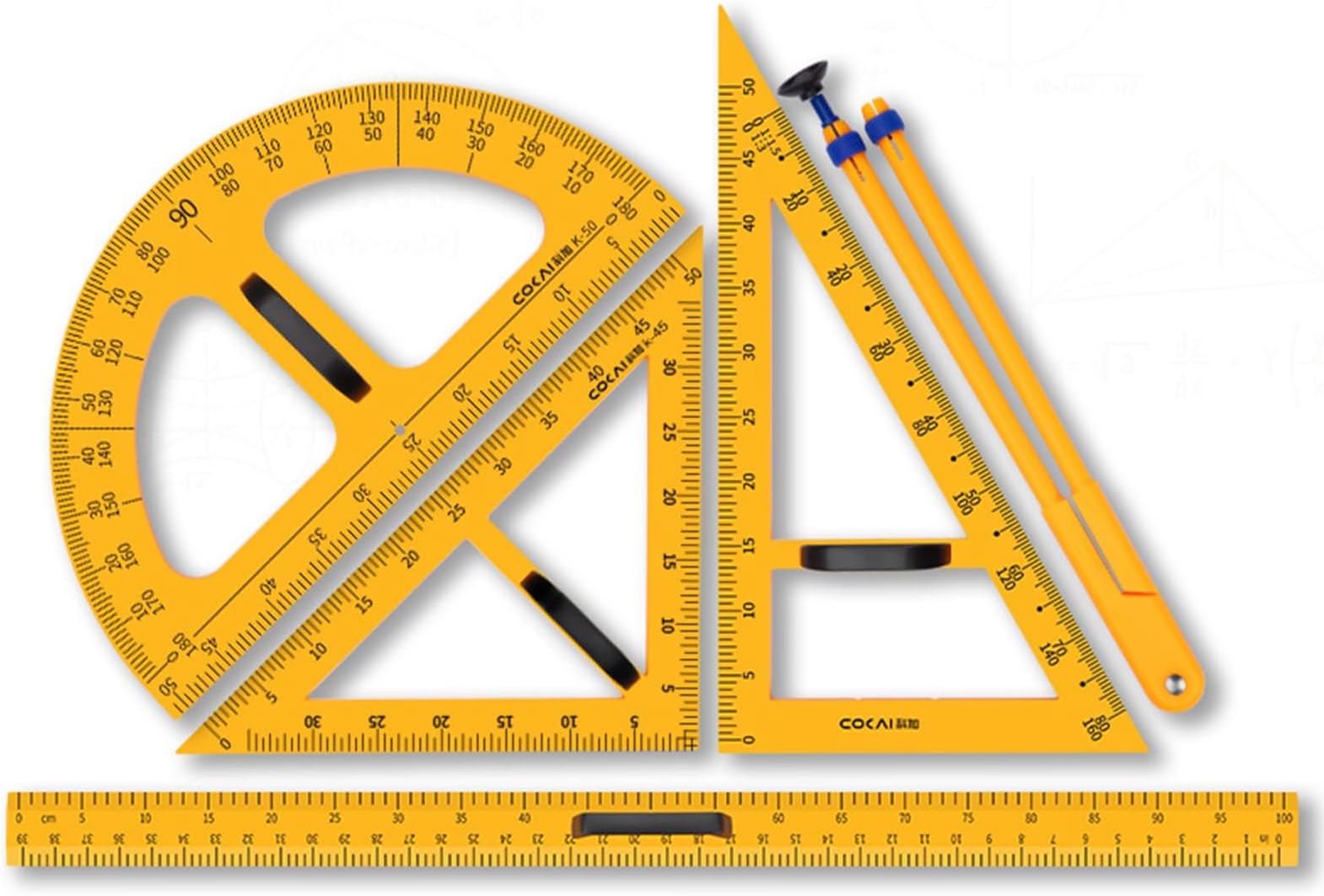Amazon.com : Magnetic Classroom Whiteboard Math Geometry Tool Set ...