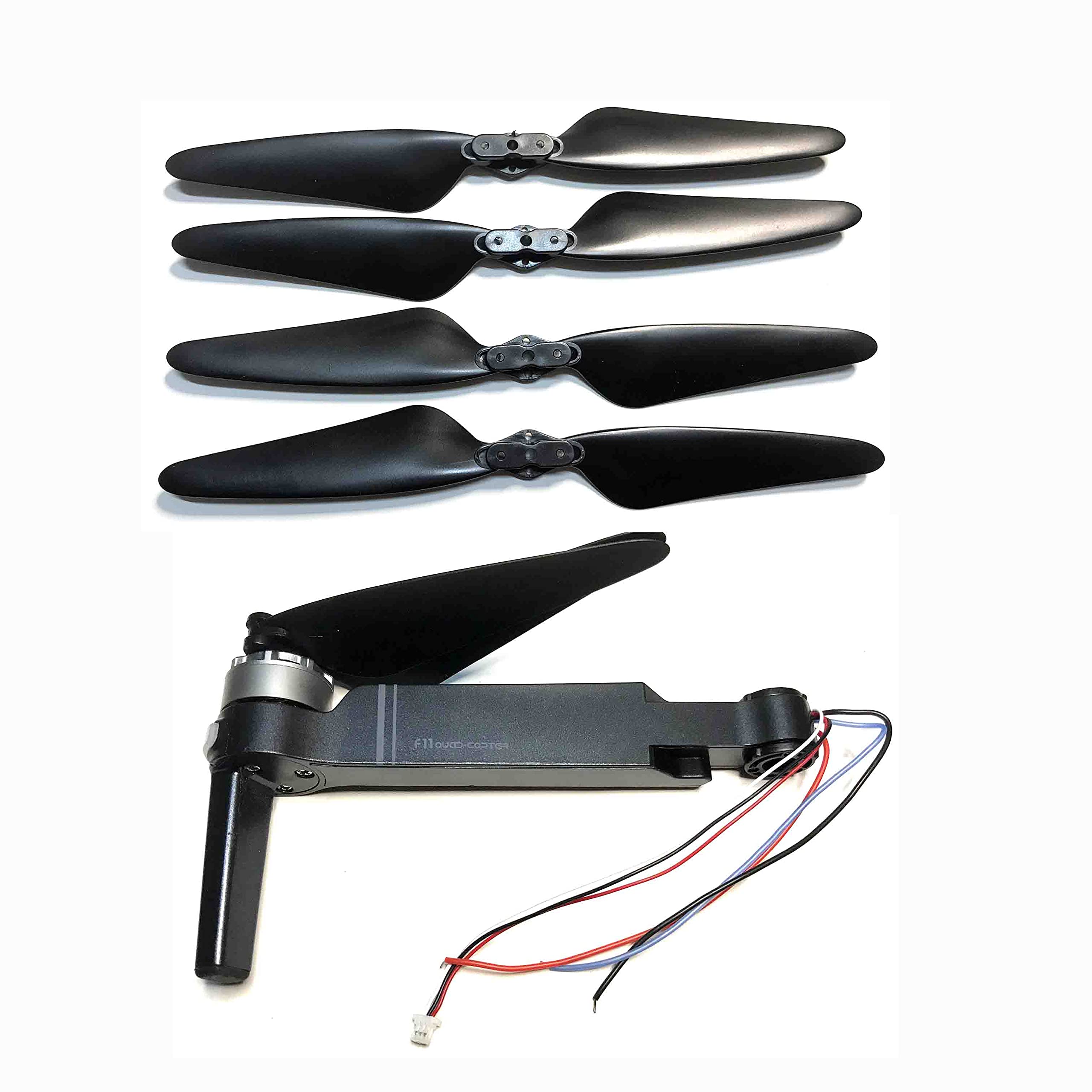LILYY Accessori per droni Ricambi Braccio Motori Elica Lama Protezione Atterraggio Skid Gamba for SJR/C F11 SJRC F11 F11Pro RC Drone Quadcopter Accessori Facile da installare(1pcs Front B Arm Set)