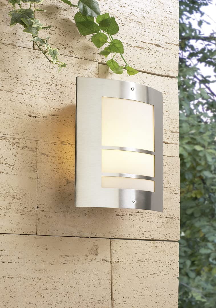 FORLIGHT Koral - Lampada Da Giardino A Palo In Acciaio Inox, Altezza 45/80 Cm, IP55, Attacco E27, Illuminazione 360°, Per Esterni E Vialetti