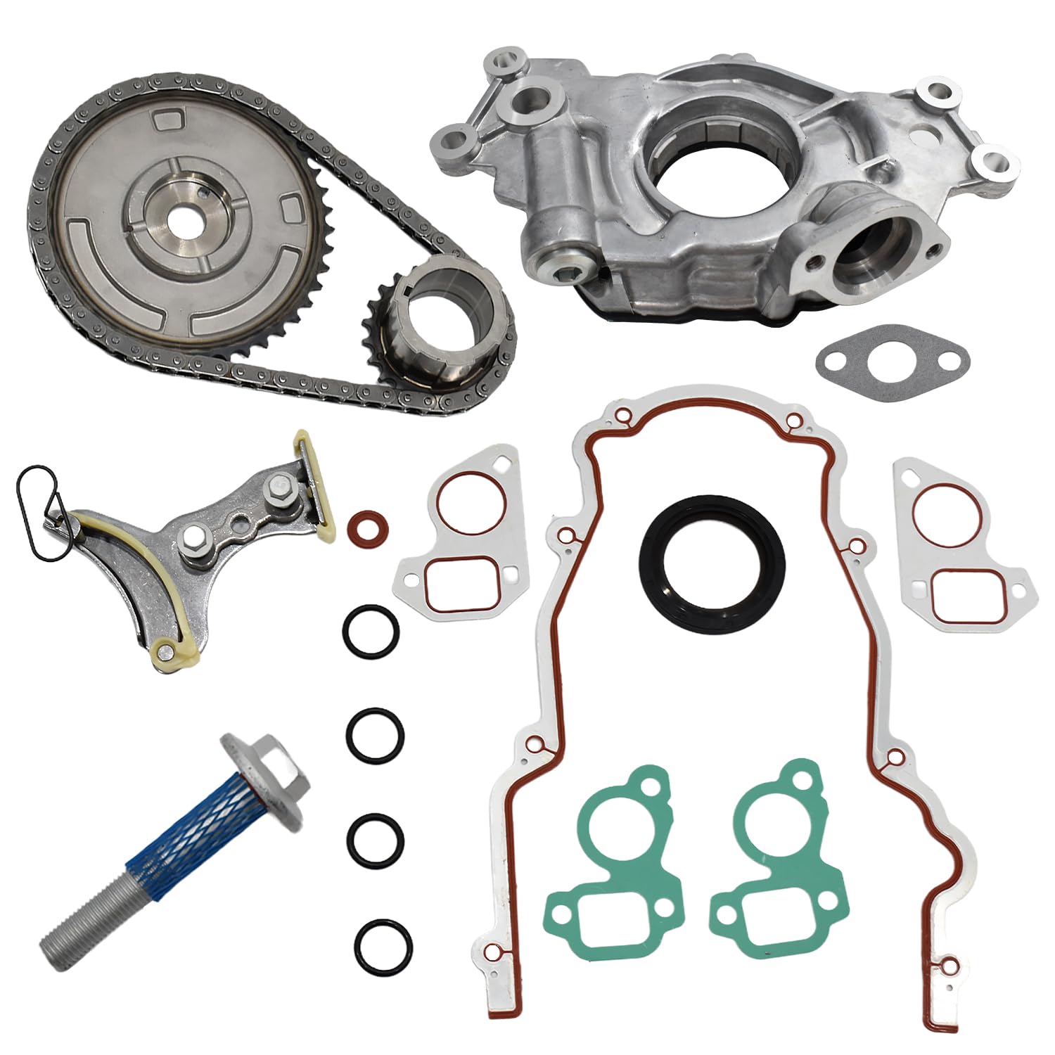 Photo 1 of **MISSING PARTS** BTSCAR M295HV LS Oil Pump 5.3 Timing Chain Timing Cover Gasket Kit Fit for 2007-2013 Chevy Silverado 1500 Tahoe GMC Sierra Yukon Buick Cadillac 4.8 5.3 6.0 6.2L No VVT