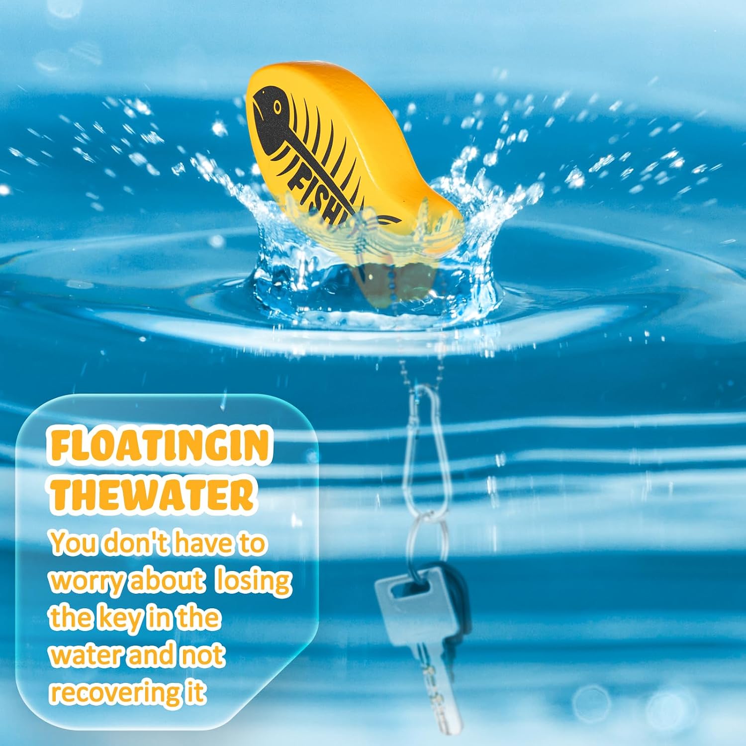 Yaomiao 2 Pcs Floating Boat Key Floating Keychain Float Glow in the Dark Float for Boating, Fishing, Sailing, Other Outdoor Sport