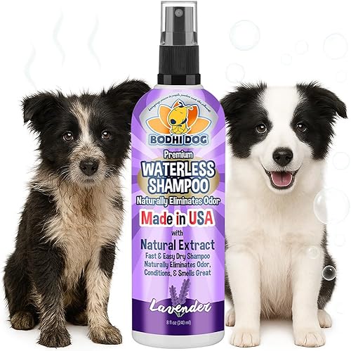 Vista 13 de Bodhi Dog Champú sin agua, champú seco natural para perros y gatos, neutraliza el olor de las mascotas, no requiere enjuague, hecho de extractos