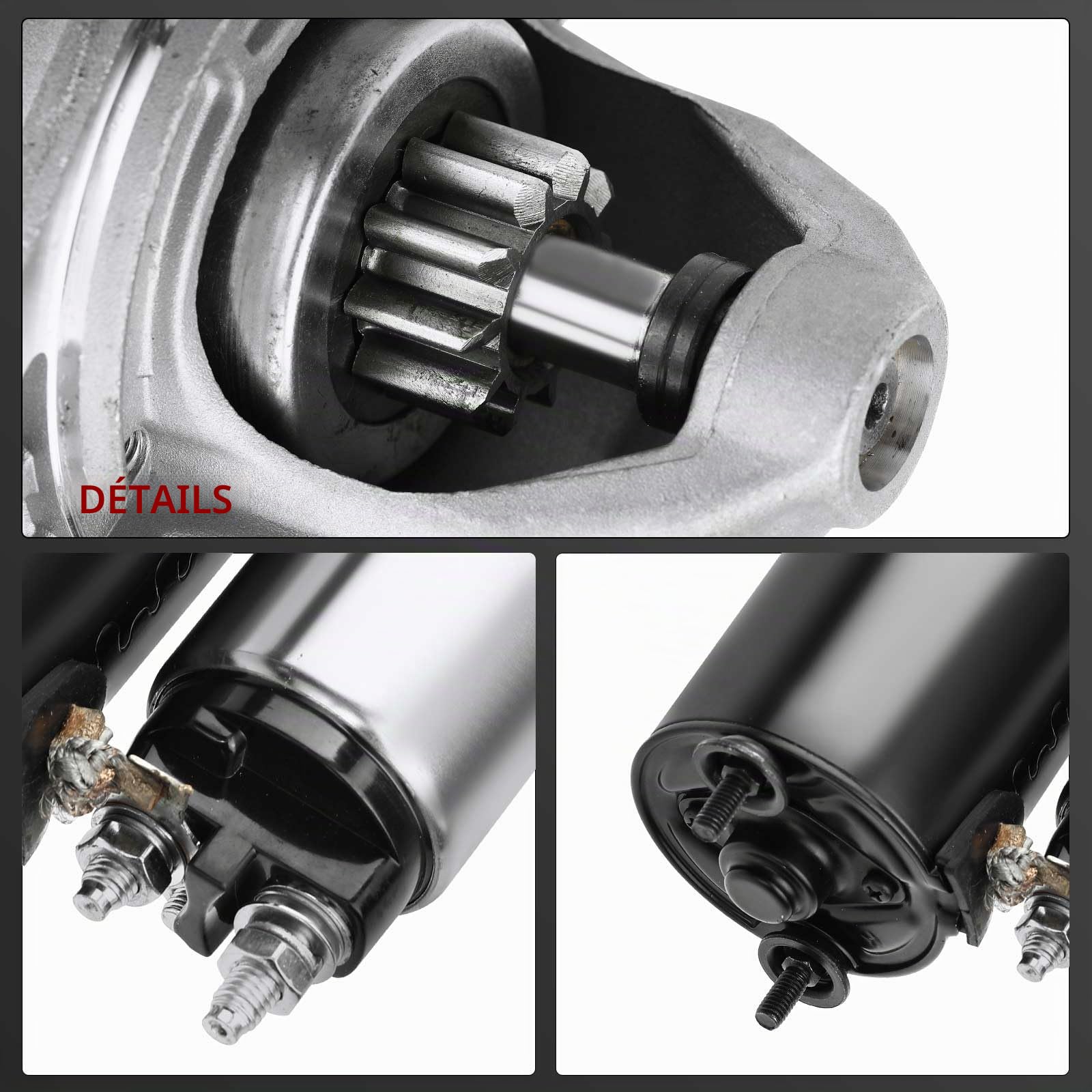 Frankberg Démarreur pour voitures, 1,1 kW, 12 V, 10 dents, 1011331 | Compatible avec: C-Max II DXA/CB7 DXA/CEU, Tournoi Focus III, S40 II 544, C-Max DM2, Fiesta V JD JH