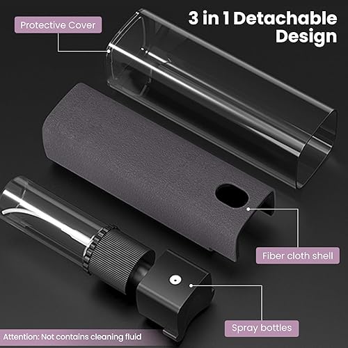 Miniatura 5 de ZERNBER Kit de limpiador de pantalla de 2 piezas, 3 en 1 limpiador de niebla para pantalla táctil, herramienta de botella y paño de microfibra para