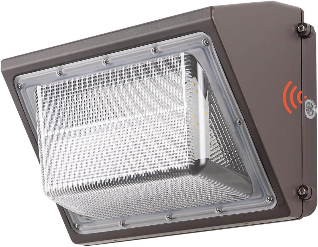 mirrea LED Wall Pack Lights Flood Lights Dusk to Dawn Outdoor Lighting for Back Yard Packing Lot 65W 5000K 100~277V 0~10V Dimming