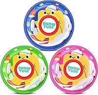 Kids Snow Tube Sleds 3 Pack 36 Inch Inflatable Heavy Duty PVC Snow Tubes with Reinforced Handles for Boys Girls Winter Sledding