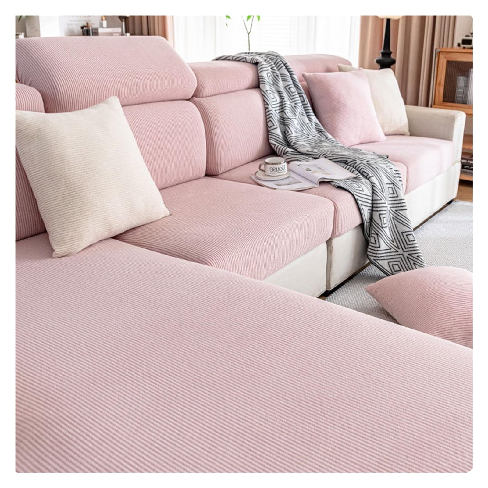 Housse de coussin de canapé extensible contre les taches velours