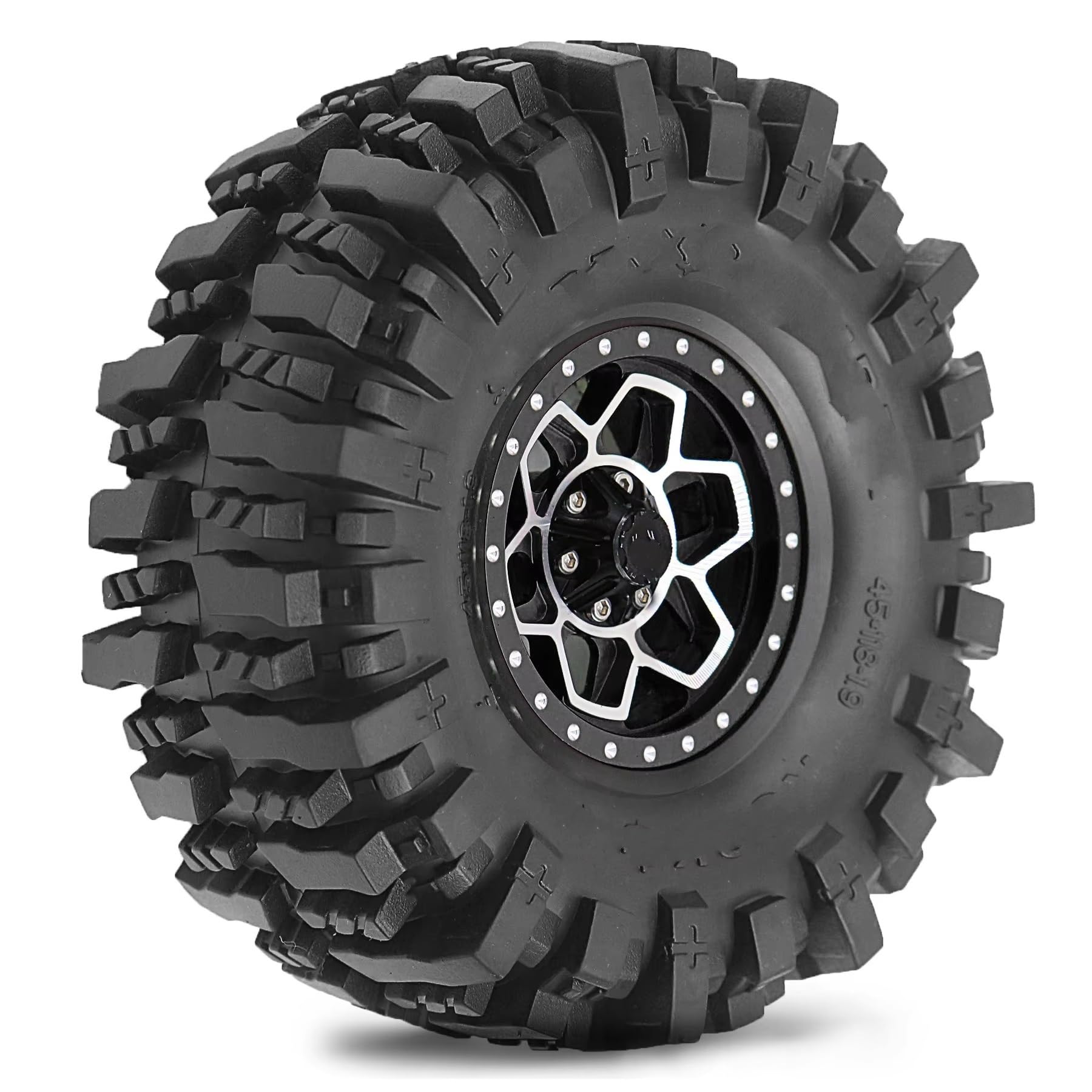 Compatibile Con Traxxas Per TRX4 Per Axial Per SCX10 II III Per Redcat Gen8 Gen7 4 Cerchi E Pneumatici Beadlock 1.9 Per Crawler 1/10, Esagonali Da 12 Mm RC Ruote Gomma