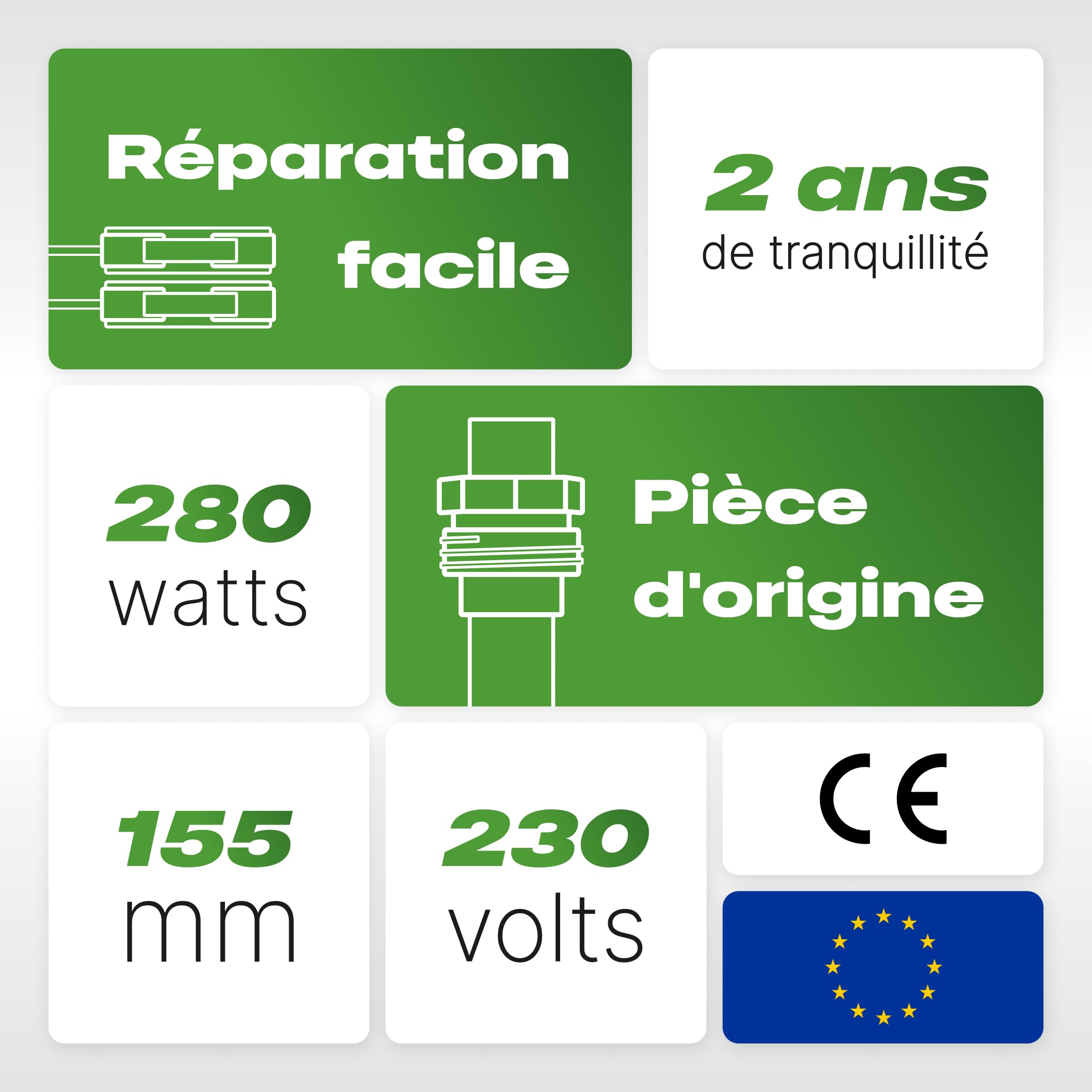 FIATLUX Bougie Poêle à Granulé Edilkamin/Bestove/Nordica Extraflame - Bougie Allumage 155mm - 280W - Pièce d'origine - Clips de connexion inclus