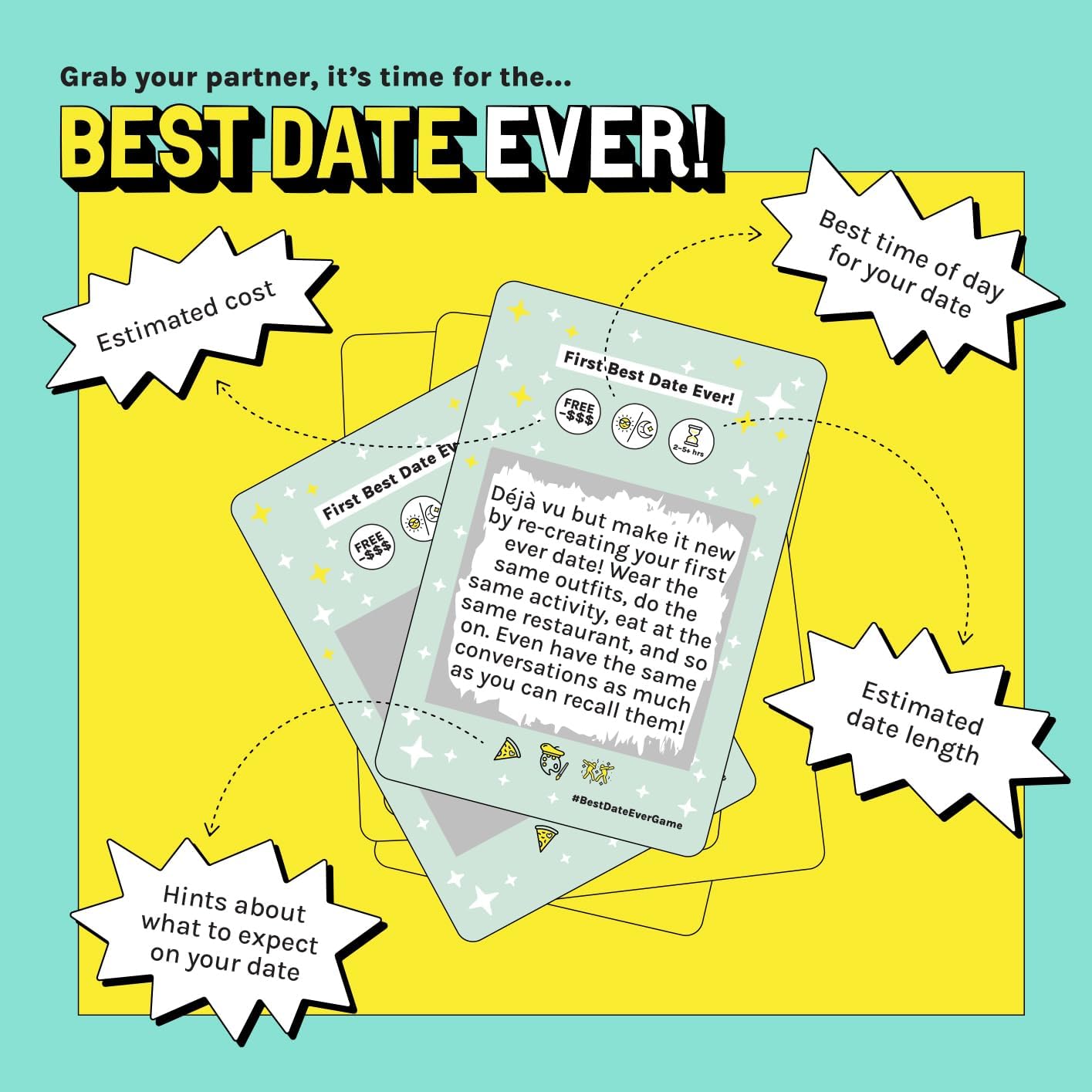 DSS Games Best Date Ever! [40 Surprise Scratch Off Dates for Couples, Couples Game Date Activity, 2 Player, Date Night Idea for Girlfriend, Boyfriend, Wife or Husband, Anniversaries]