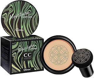 CC Cream Cushion Foundation | Mushroom Head Air Cushion BB Cream | Cream Foundation Air Cushion, All-Day Long-Lasting Hydrating Concealing Foundation Makeup for All Skin Greatideal