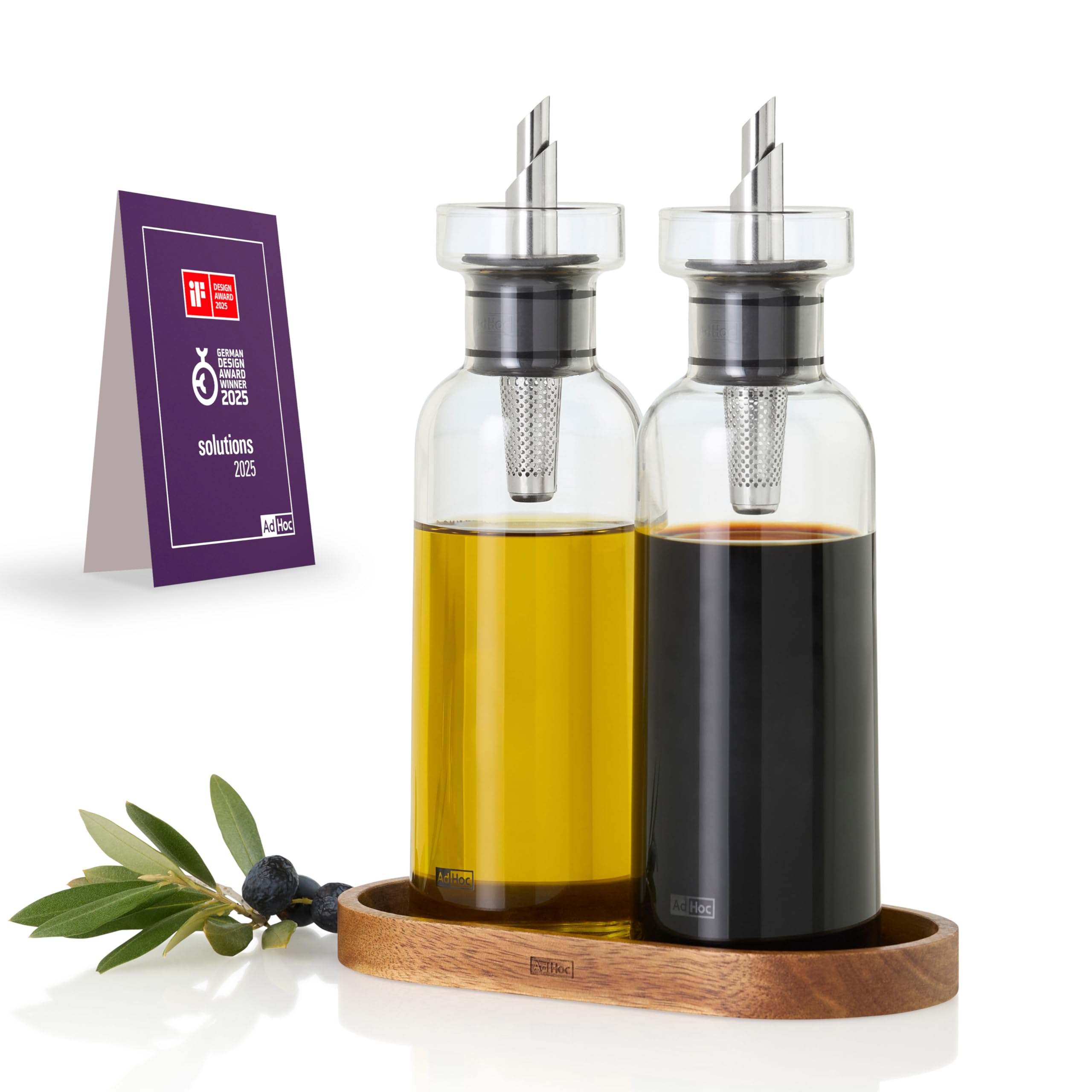 B&Q -  Menage Aromapour Oil And Vinegar Dispenser Set 300MlClear