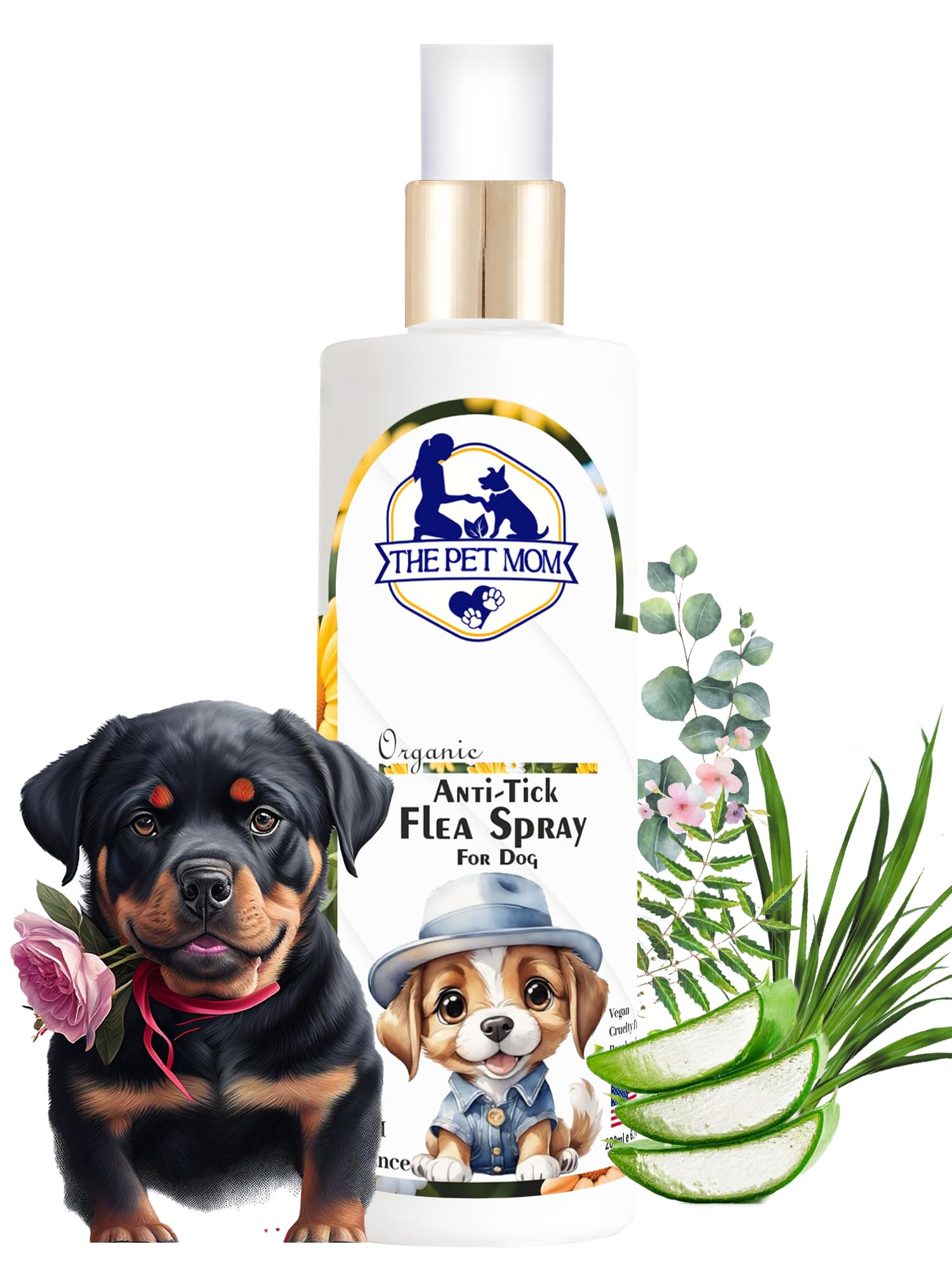 The Pet Mom Organic Dog Anti-Tick Flea Spray for Ticks, Lice, Fleas, Anti-Itching | Soft & Conditioned Coat – Allergy Free Tick Repellent Spray | Waterless Tick Dog Shampoo for All Dog Breed 200ml (B0CTN48YGG) Amazon Price History, Amazon Price Tracker