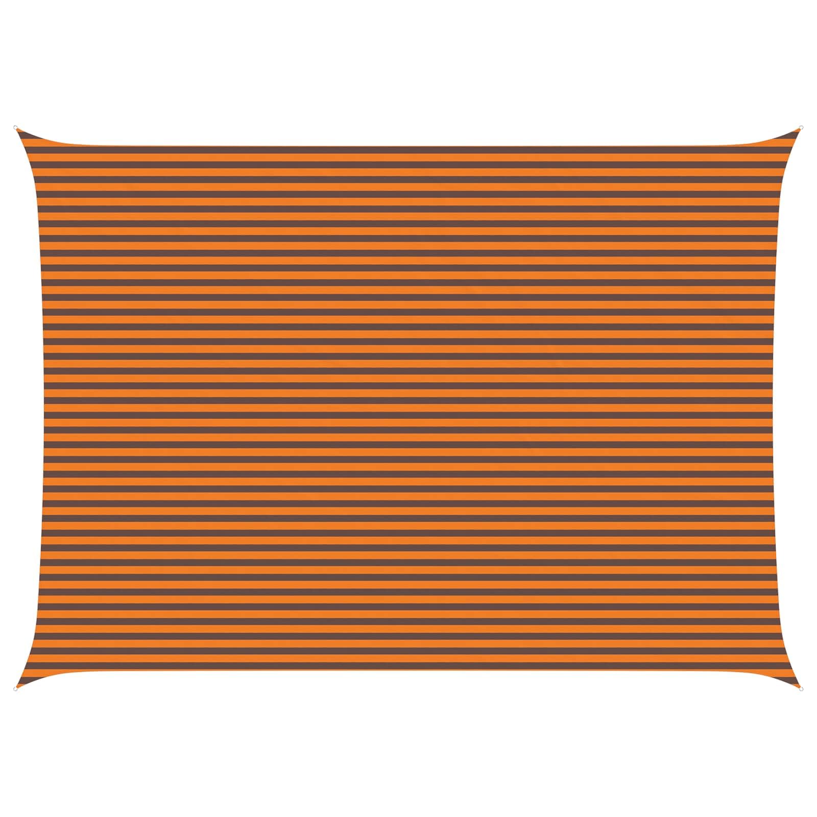 vidaXL Sun Shade Sail Orange and Brown 7 x 5 m 100% Polyester Oxford, Outdoor Shade, UV-Resistant, Rectangular Canopy, Polyester Cover, Modern Terrace, Water Resistant Poolside — image 1
