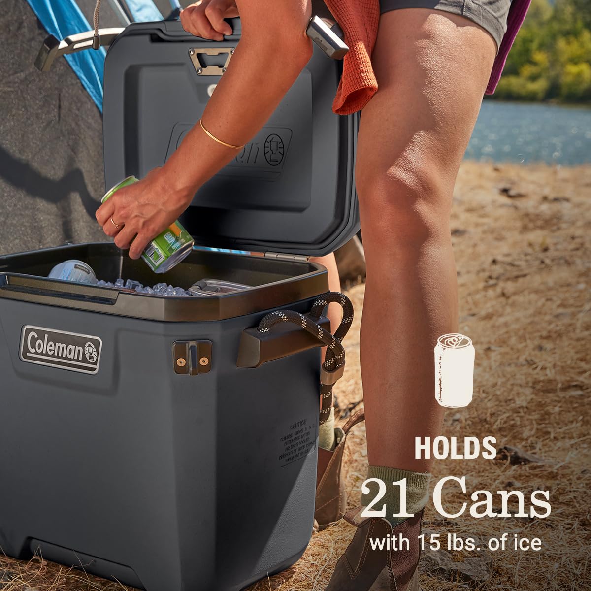 Coleman Convoy Nevera rígida Resistente con Aislamiento | Capacidad 27-62 L | Mantiene el Hielo hasta Durante 5 días | Aislamiento de Espuma Completo | Nevera portátil Grande para Uso en Exteriores