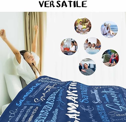 Miniatura 4 de Manta personalizada para bebés, niñas y niños con nombre, mantas personalizadas para niños, manta de bebé personalizada con nombre, artículos de