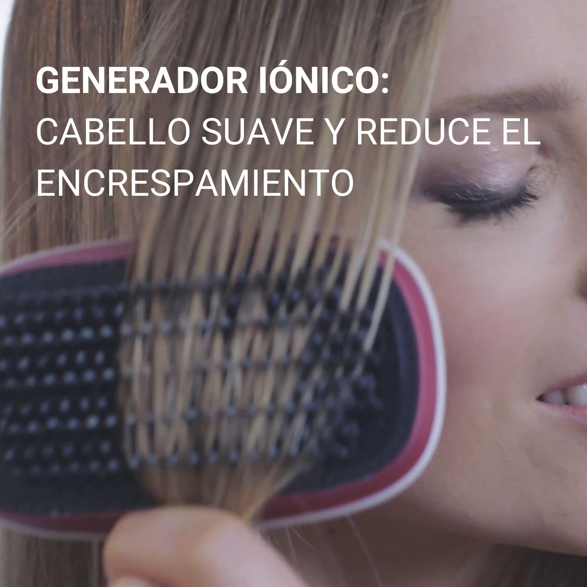 Rowenta Cepillo alisador Express – Cepillo alisador pelo, Función 2 en 1 que seca, alisa y moldea, reduce la electricidad estática y el encrespamiento, cerdas especiales desenredantes, CF6220 | Antiencrespamiento, Uso sencillo en el día a día, Formato prá