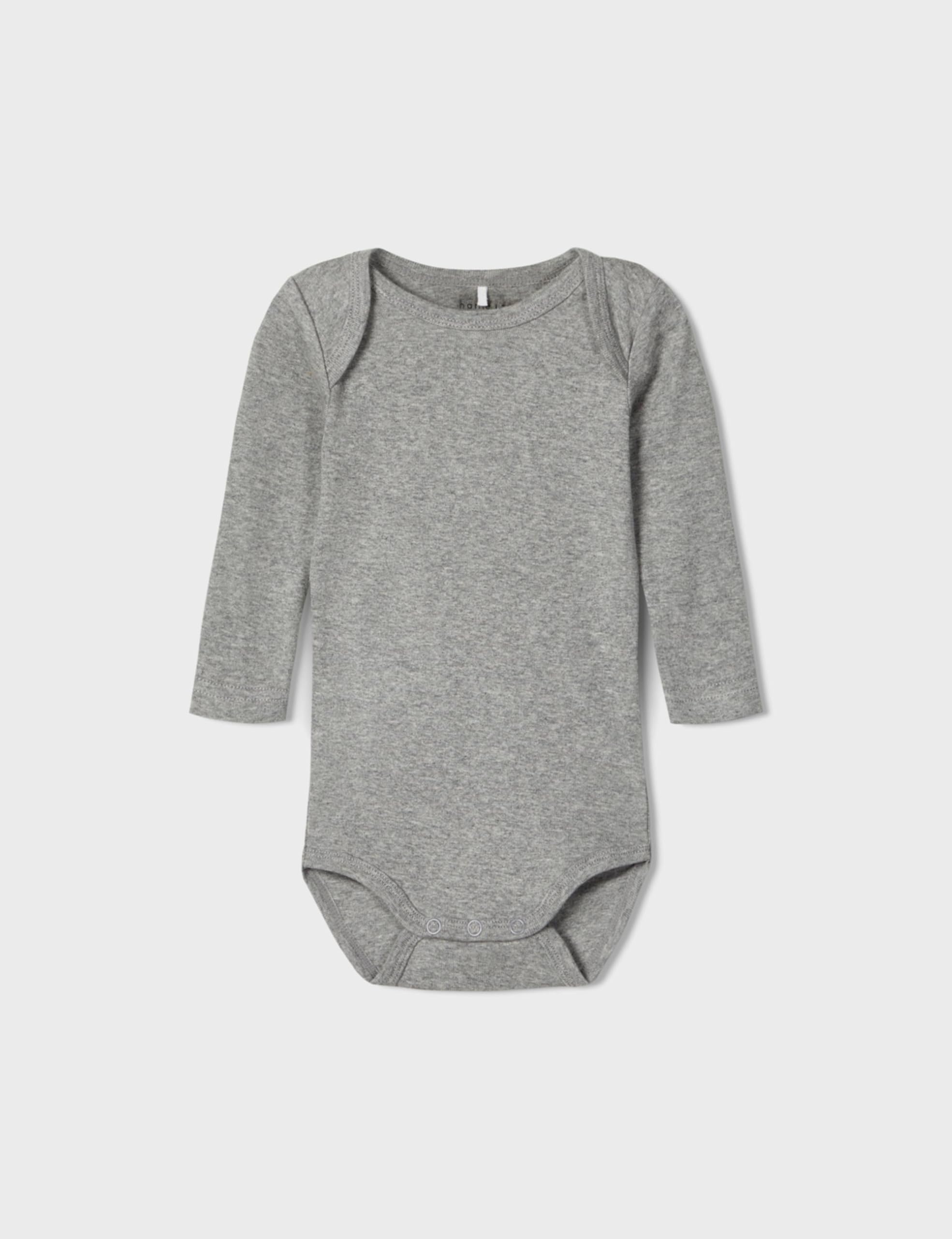 NAME IT 3er Pack Unisex Langarm Baby Bodys aus Bio-Baumwolle