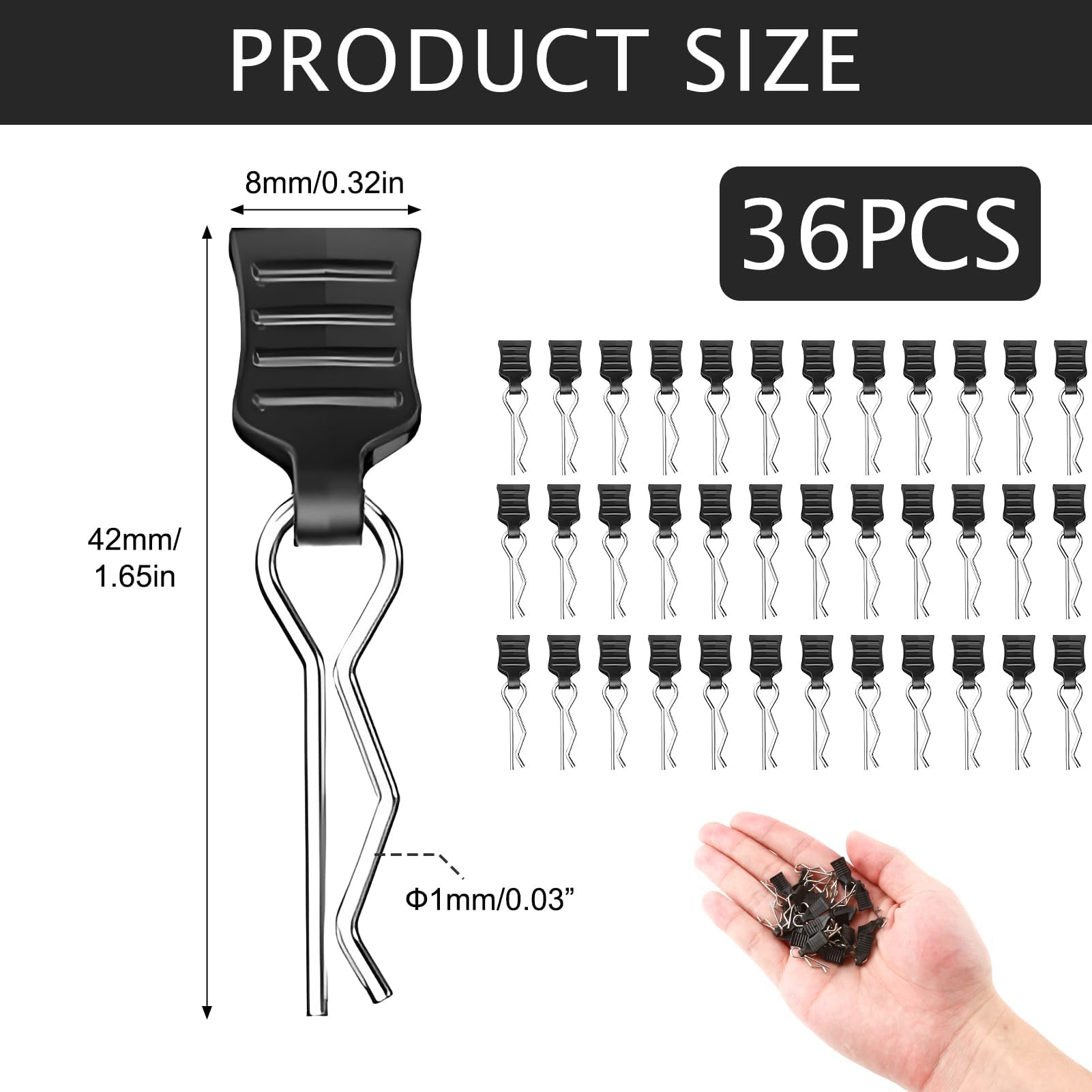 36Pcs RC Car Body Clips with Tear Tabs, RC Body Shell Pins, Durable RC Car Accessories - Image 2