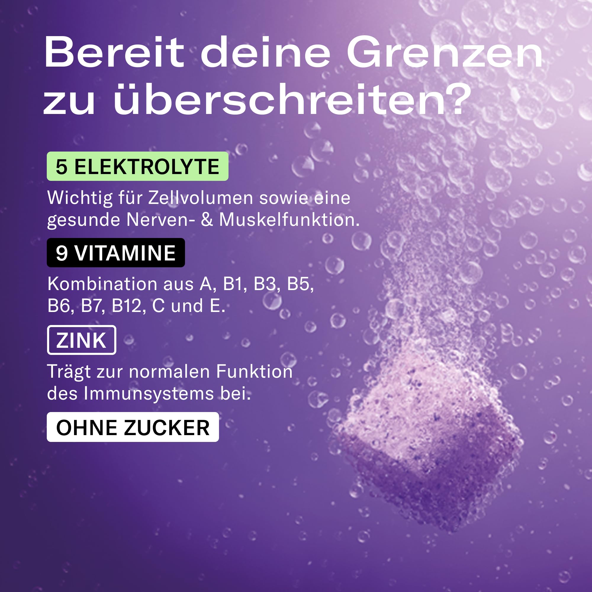 waterdrop® Microlyte BLUEBERRY | 5 Elektrolyten, 9 Vitaminen + Zink | Elektrolytgetränk ohne Zucker | 12 Portionen Elektrolyt Pulver | Veganes Sportgetränk, kalorienfrei zur schnellen Hydration