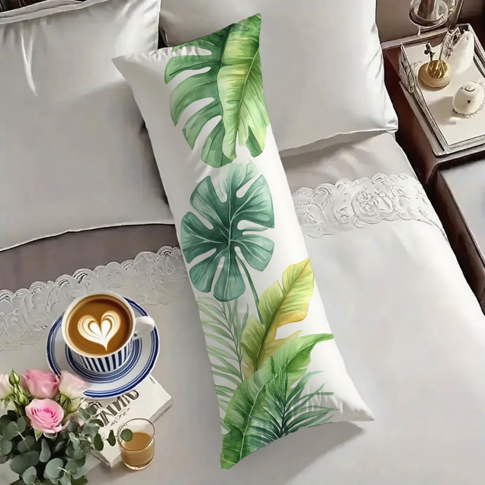 Taie de traversin blanc 60x180 zippée pour éviter l'oreiller qui glisse du lit