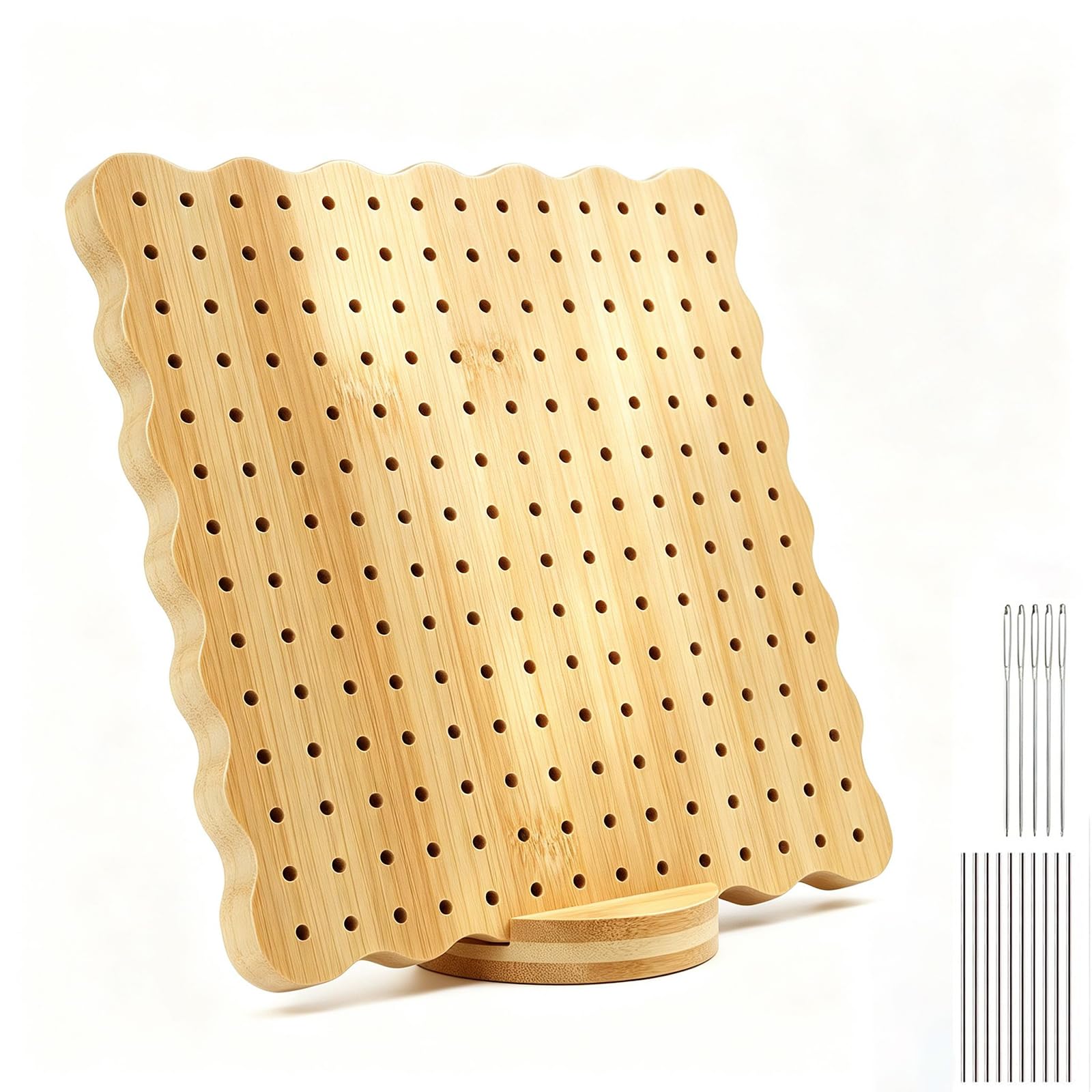 Granny Square Blocking Board, Professional Crochet Blocking Tool with Pegs, Ideal for Wet Blocking Projects and Craft Organization, Wooden Material with 19.4 cm x 19.4 cm Dimensions-image-14