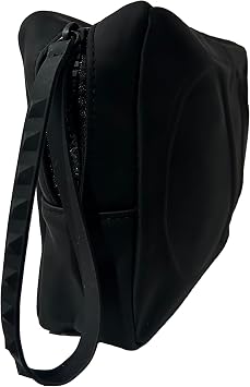 Valentino Black Large Zip Makeup Cosmetic Clutch Wristlet Pouch Approx 8.5L x 5H x 2W (2235)