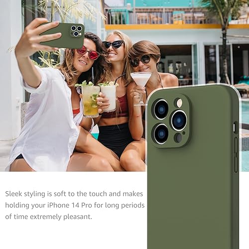 Miniatura 5 de MCFANCE Magsafe - Funda magnética de silicona para iPhone 14 Pro, funda de silicona con forro de microfibra para iPhone 14 Pro de 6.1 pulgadas 2022,