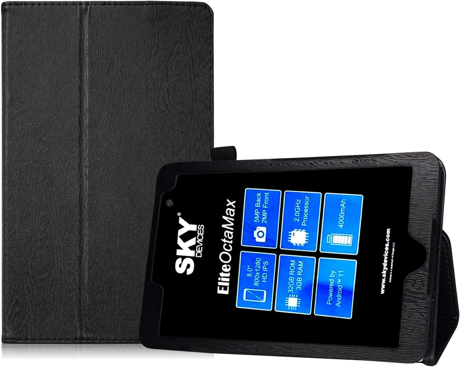 Nitro 8 Tablet Case(NOT for 8R), Transwon Case for MAXWEST Nitro 8 Tablet/XMOBILE X8A X8 Tablet - Black