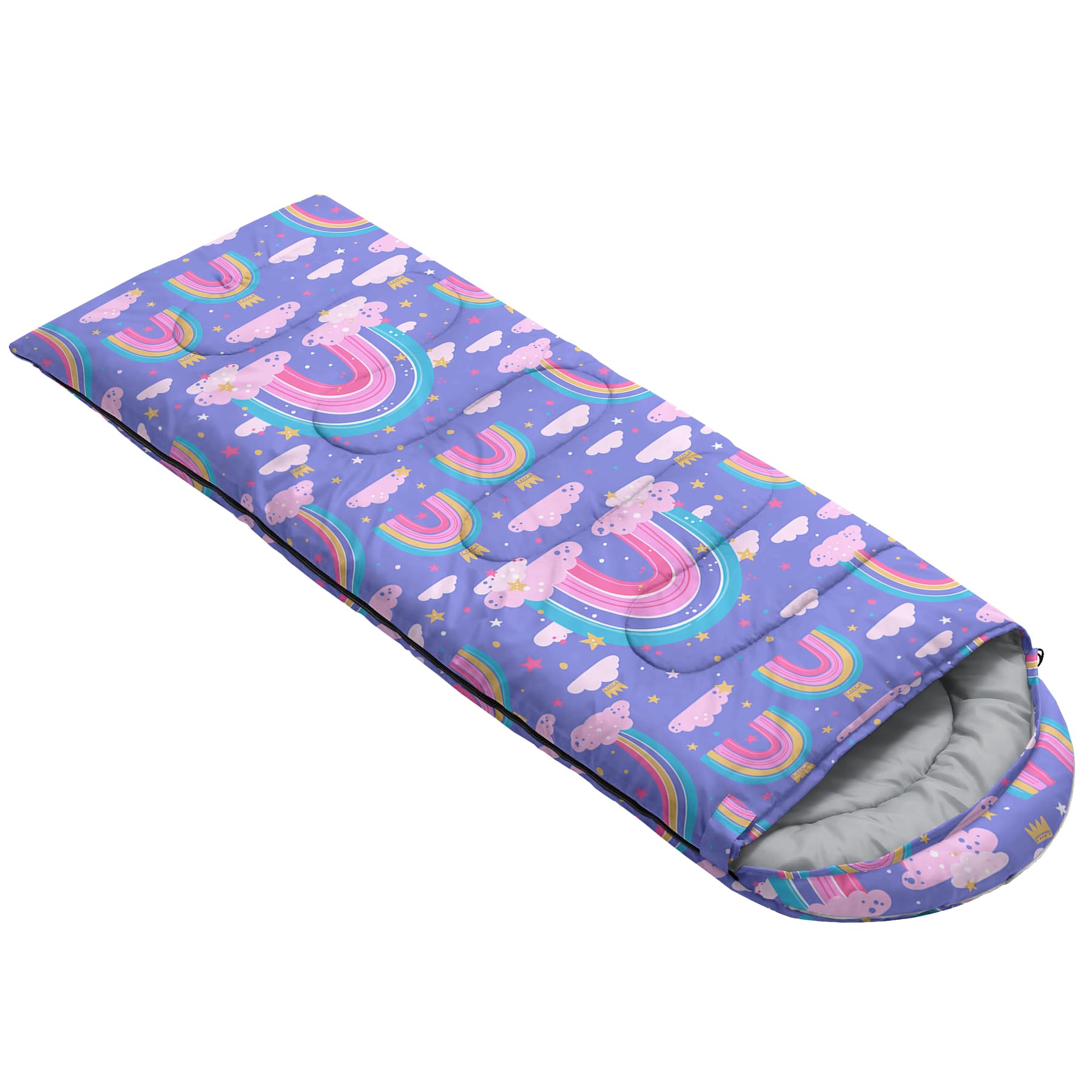 AILONEN Saco de dormir de camping con escamas de sirena para adultos y adolescentes, ligero e impermeable, 3 estaciones de clima cálido y fresco, bolsas portátiles para viajes, al aire libre