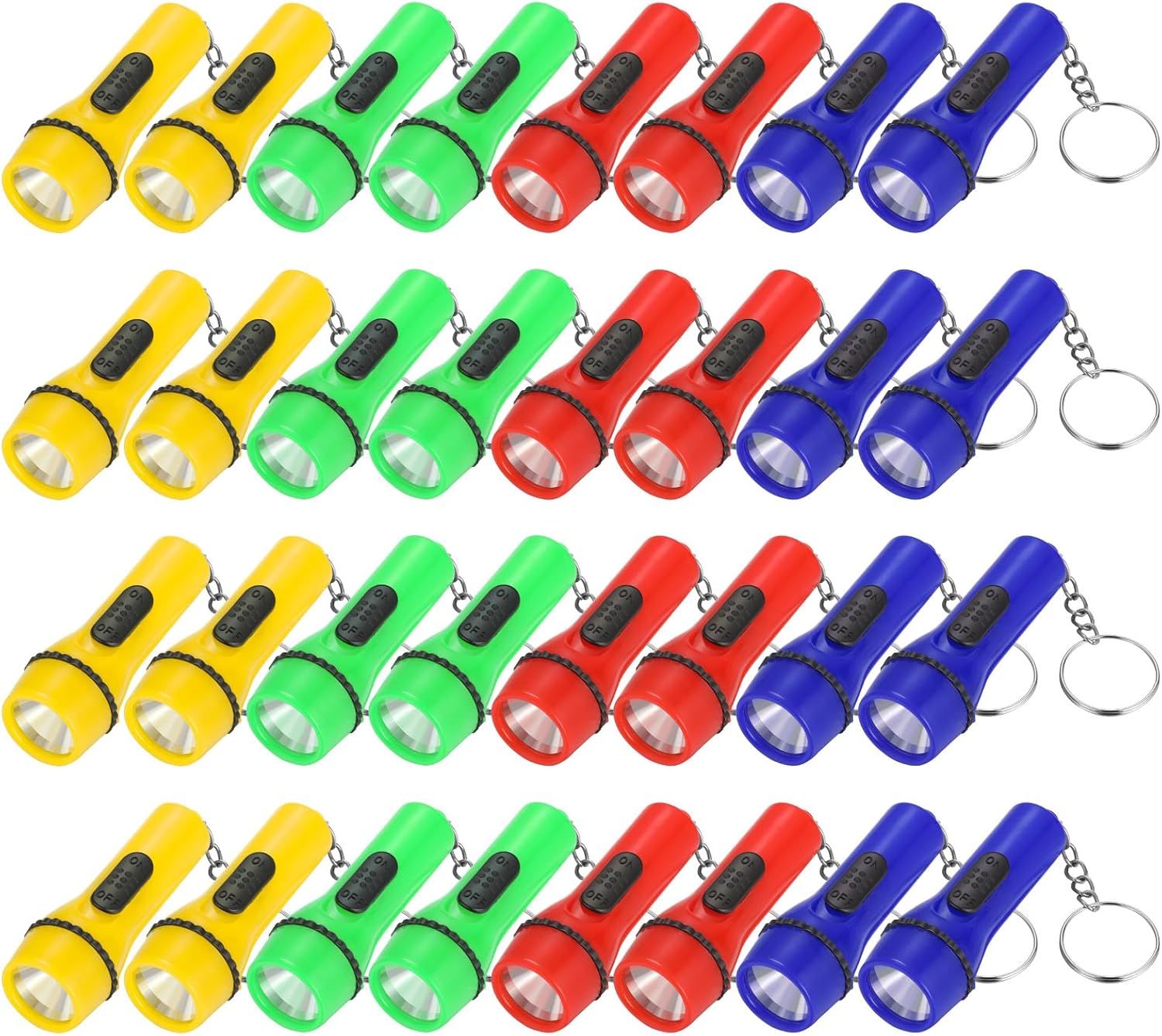 Boao 48 Pieces Mini Flashlight Keychain Bulk Assorted Colors Lightweight, Portable Toy LED Flashlight for Hiking Camping Party Favors - Image 6