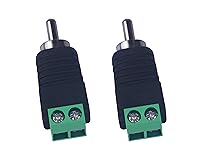 Vista 5 de Enchufes RCA para cable de altavoz, conector de terminal de tornillo RCA a AV, conector macho Phono RCA sin soldadura, convertidor sin soldadura
