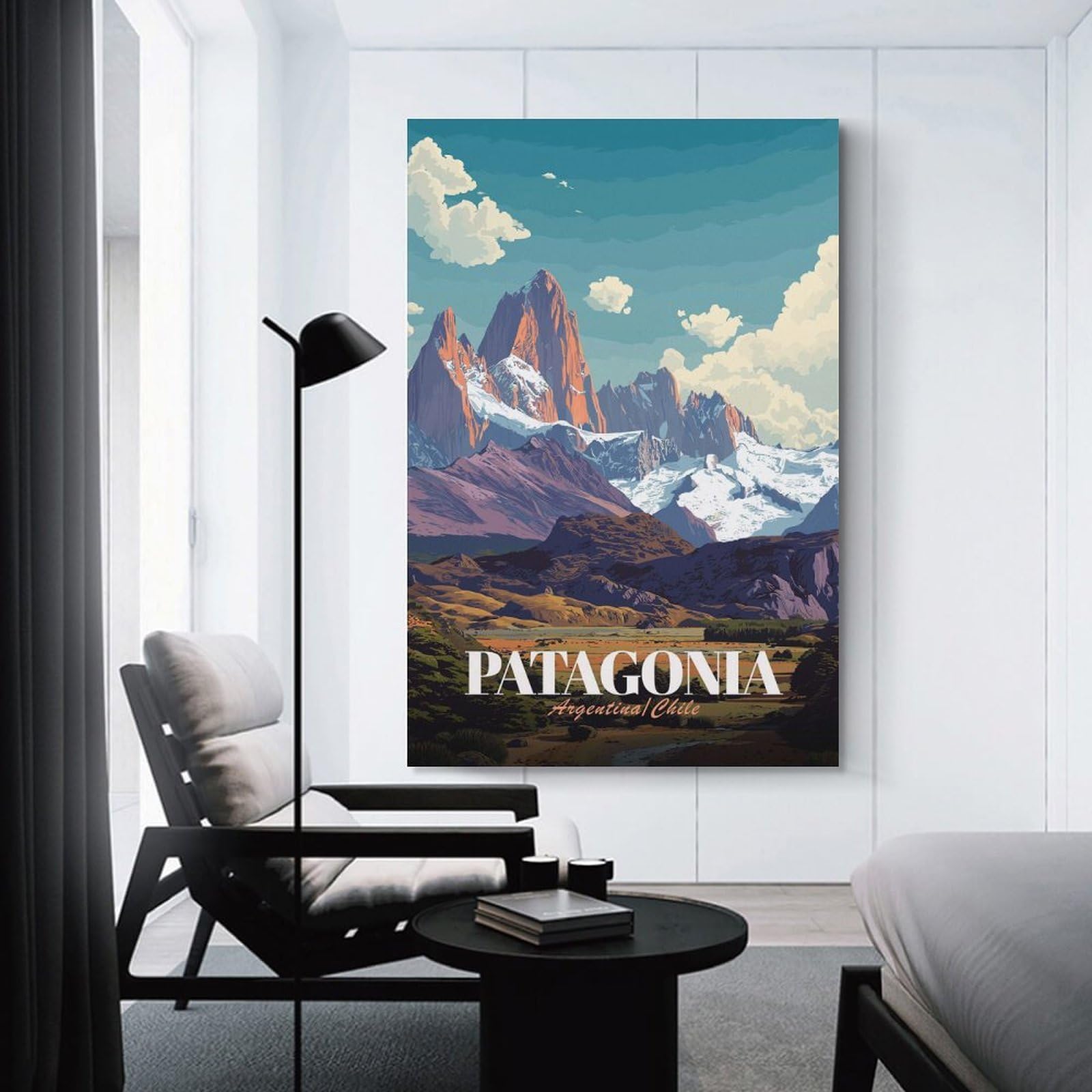 Junmoney Patagonia Landscape Art Print(2) Hanging Wall Art, 20x30inch(50x75cm), for Living Room, Bedroom, Office Or Hallway, Decorative Artwork with Broad Appeal