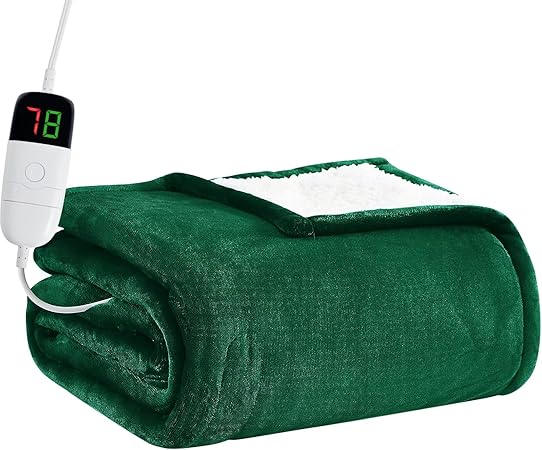 BOMOVA Heated Electric Blanket Full Size - 72" x 84" Heating Blanket with 10 Heating Levels & 8 Hours Auto Off, Warm Flannel Blanket with Over-Heat Protection, for Women, ETL & FCC Certified