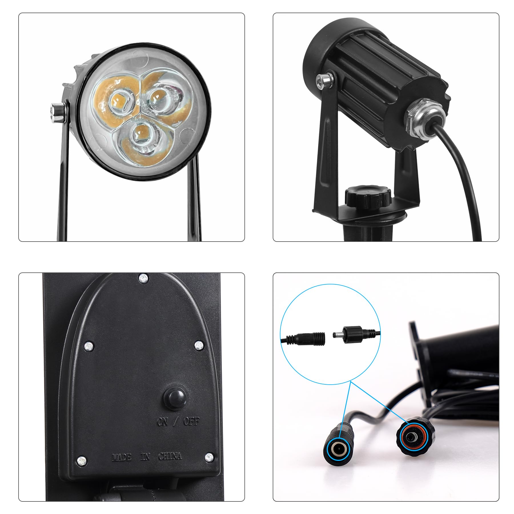 Spots Solaires D'ExtéRieur, 7 LED Lampes Solaires D'ExtéRieur Marche/ArrêT Automatiques IP67