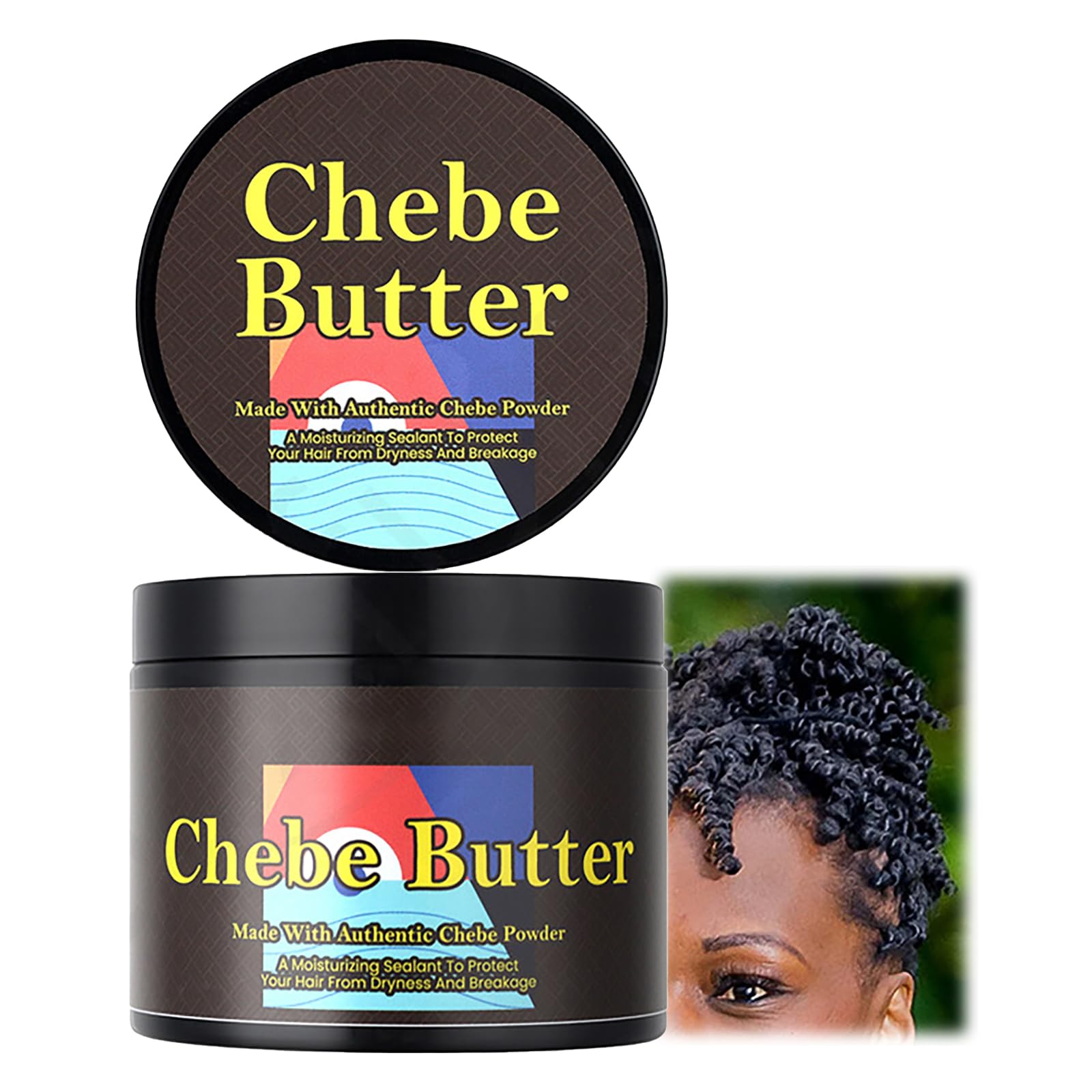 Chebe Hair Butter With Chebe Powder, Castor Oil, Shea Butter - Helps With Split Ends, Nourishing Afro Hair Oil For All Hair Types