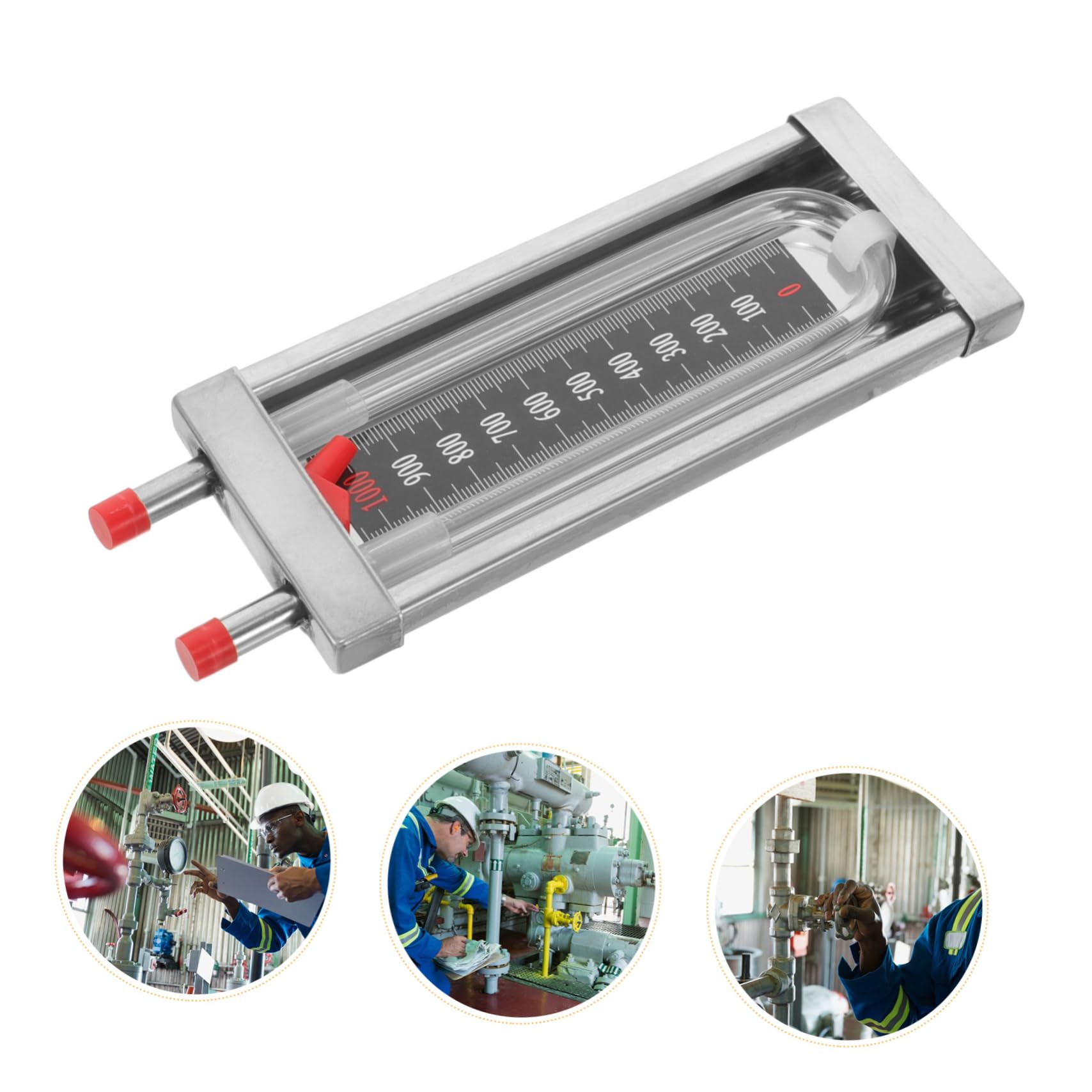 Gatuida 3pezzi Manometro U-shaped Inossidabile Sensore Di Pressione Di Alta Precisione Misuratore Di Pressione Differenziale Per Tubazioni Gas Facile Da Usare Per Professionisti e Amatori