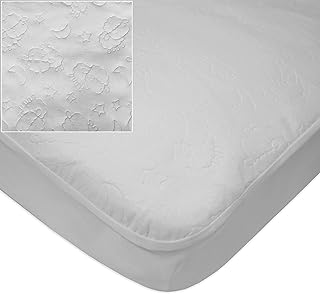 American Baby Company Waterproof Fitted Crib and Toddler Protective Mattress Pad Cover, White