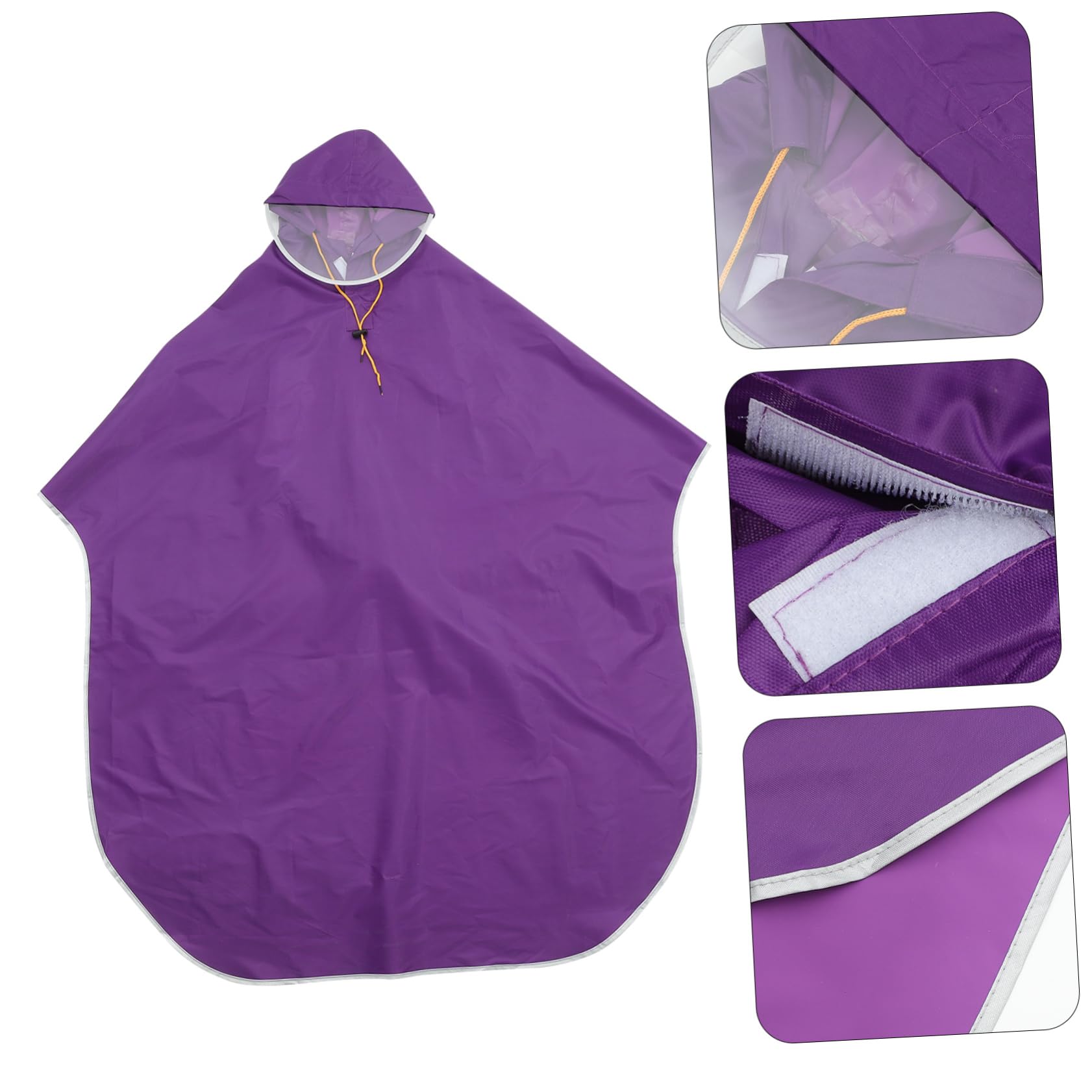 Garneck Antipioggia per Bici e Scooter Poncho Cappuccio Antivento Oxford Pvc Design Unisex Unica Leggero e Portatile