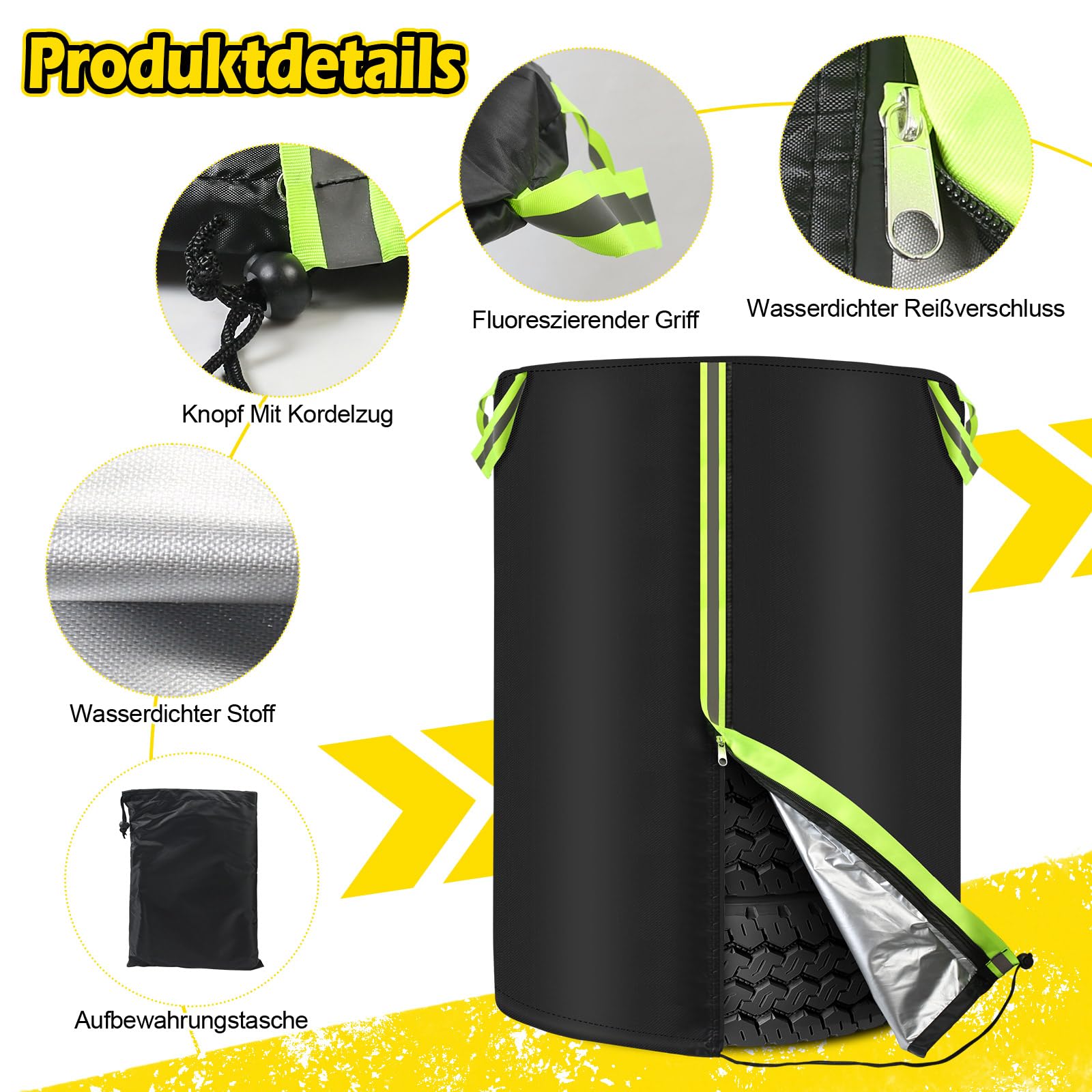 MaxEarn Car Tyre Bag, Diameter 80 cm x Height 117 cm, Universal Tire