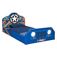 Vista 3 de Delta Children Jeep - Cama individual tapizada, color azul